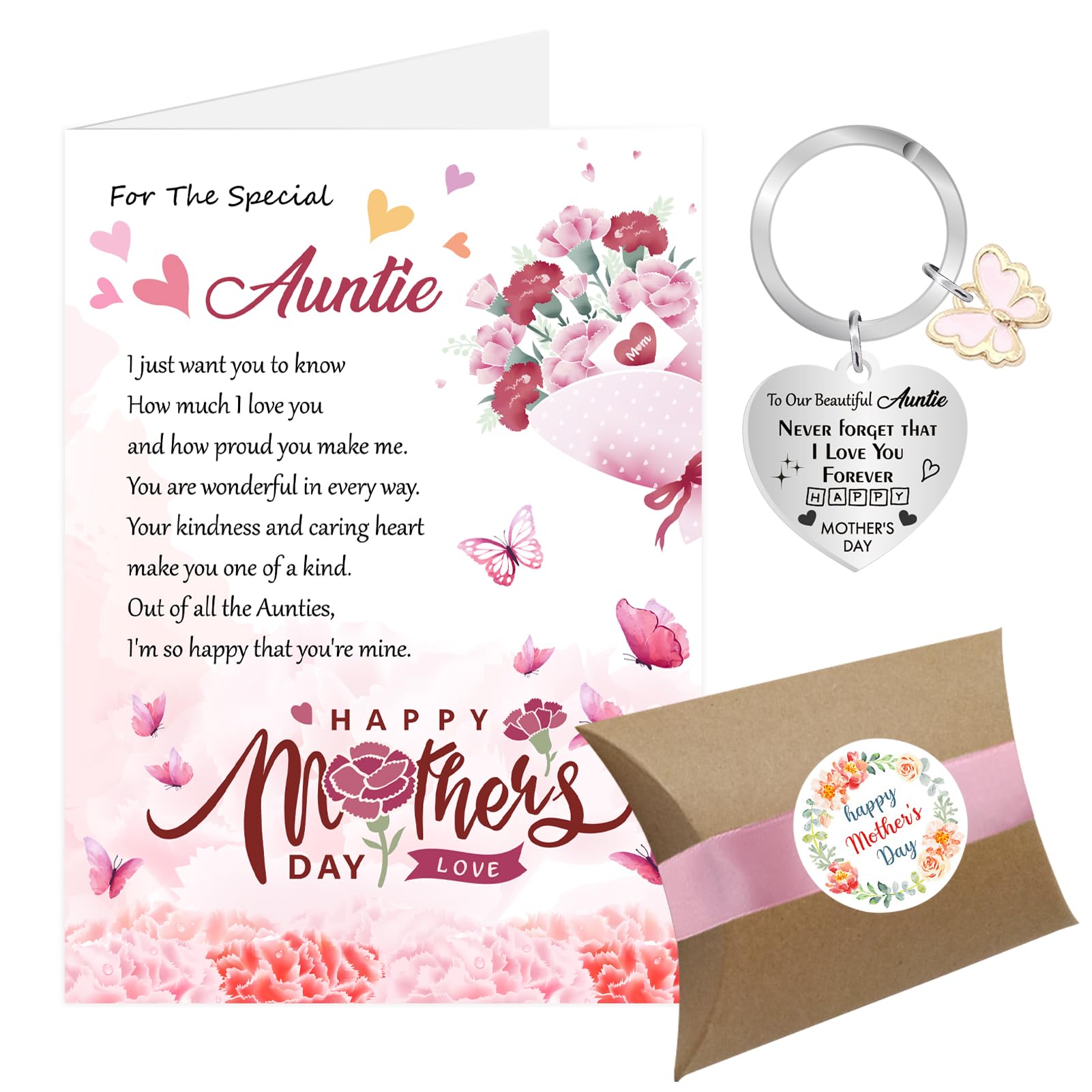 Mothers Day Card for Auntie Mothers Day Auntie Gifts, Auntie Mothers Day Card with Envelope