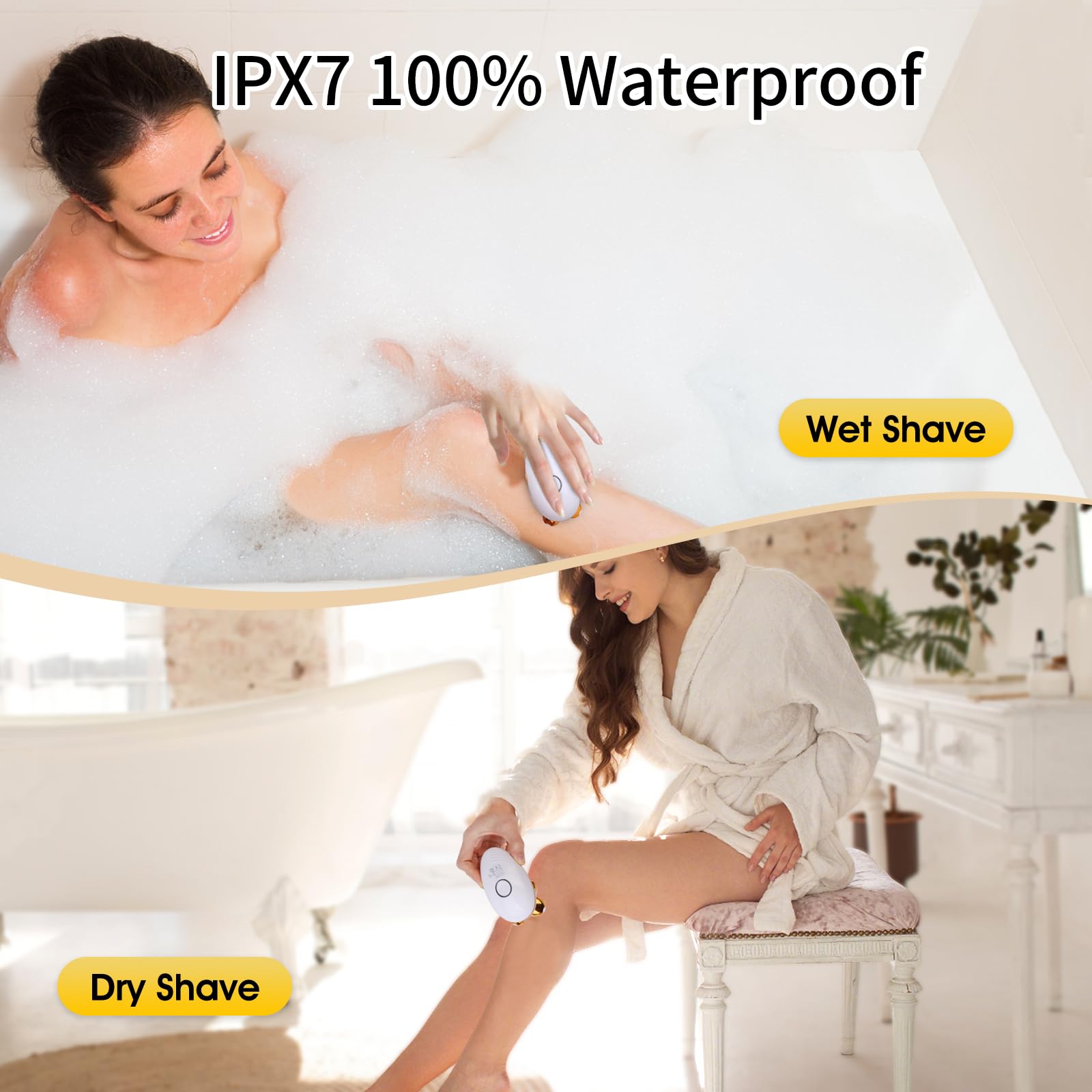 Rasoi elettrici per le donne, 5 in 1 indolore ricaricabile crepuscolo rasoio donna, rasoi da donna tutto, Lady Gamba/Bikini/Viso Prodotti per la depilazione, Femminile Wet Dry Rasatura macchina
