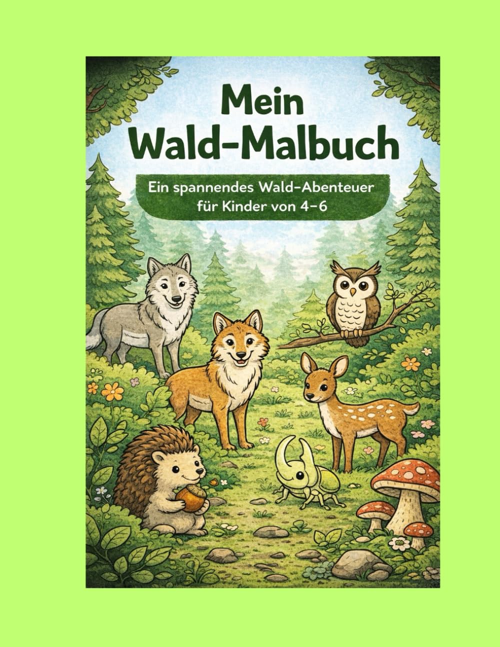 Mein Wald-Malbuch: Spielerischer Malspaß im Wald für Kinder von 4-6 Jahren