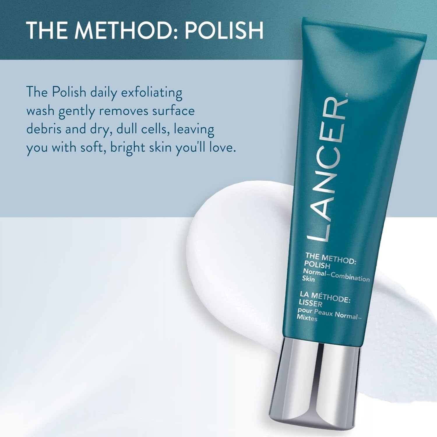 Lancer Skincare The Method: Polish Facial Exfoliator, Daily Exfoliating Face Scrub with Natural Minerals, Normal Combination Skin, 4.2 Fluid Ounces - Image 2