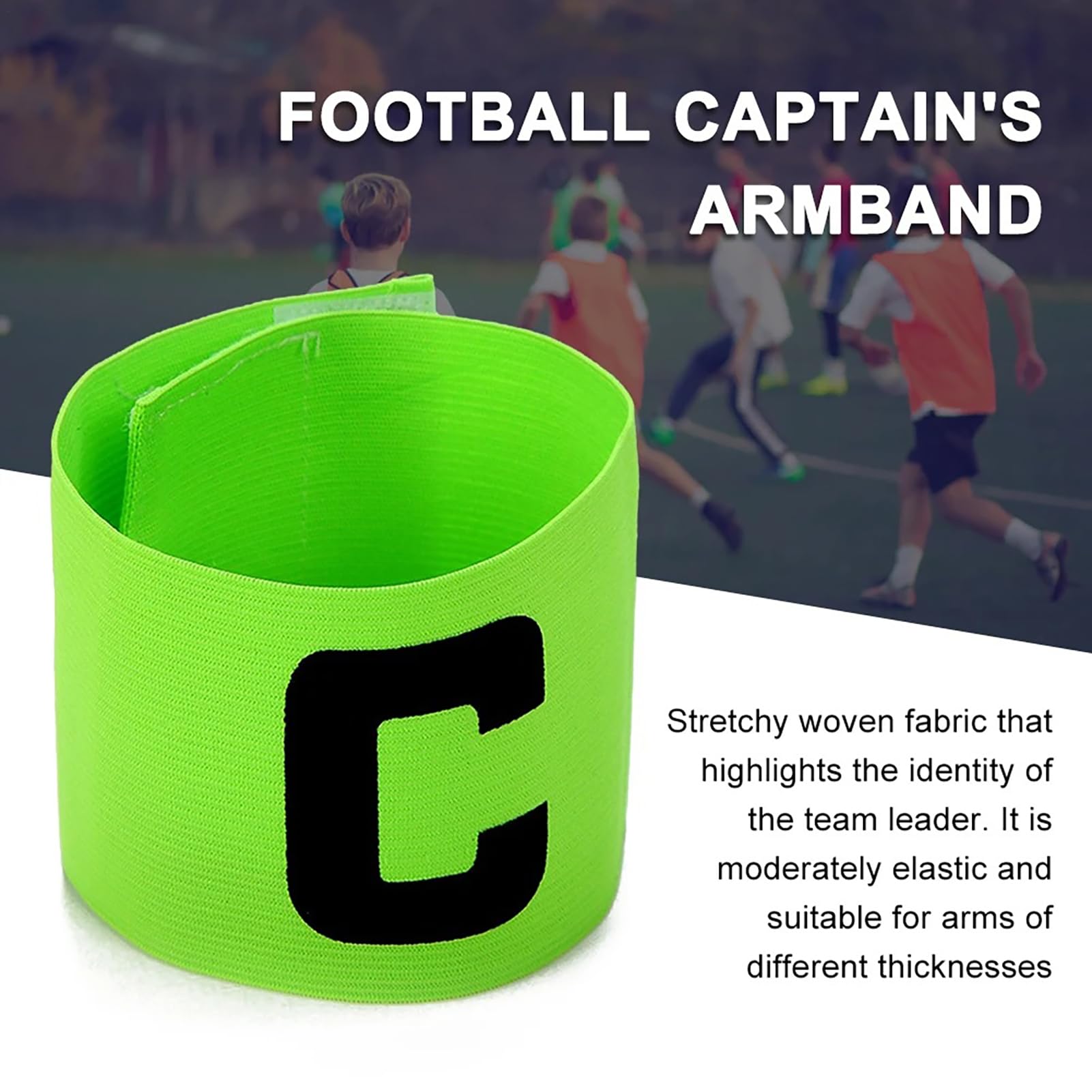 Brazalete De Capitán Deportivo - Ajustable, Para Fútbol, Voleibol, Baloncesto Y Entrenamiento