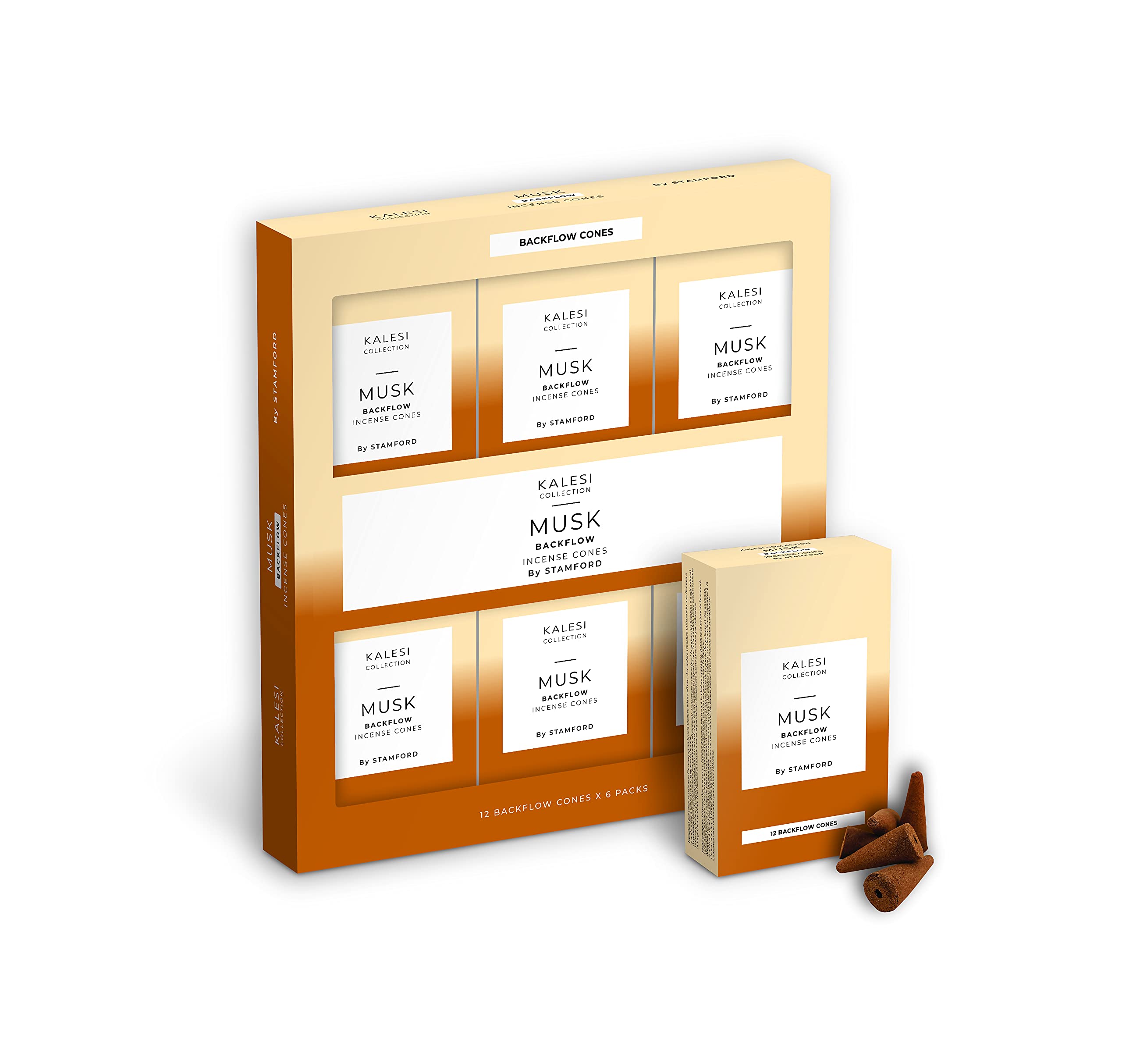 Kalesi Collection Musk Backflow The By Stamford Incense Cones - Pack Of 6