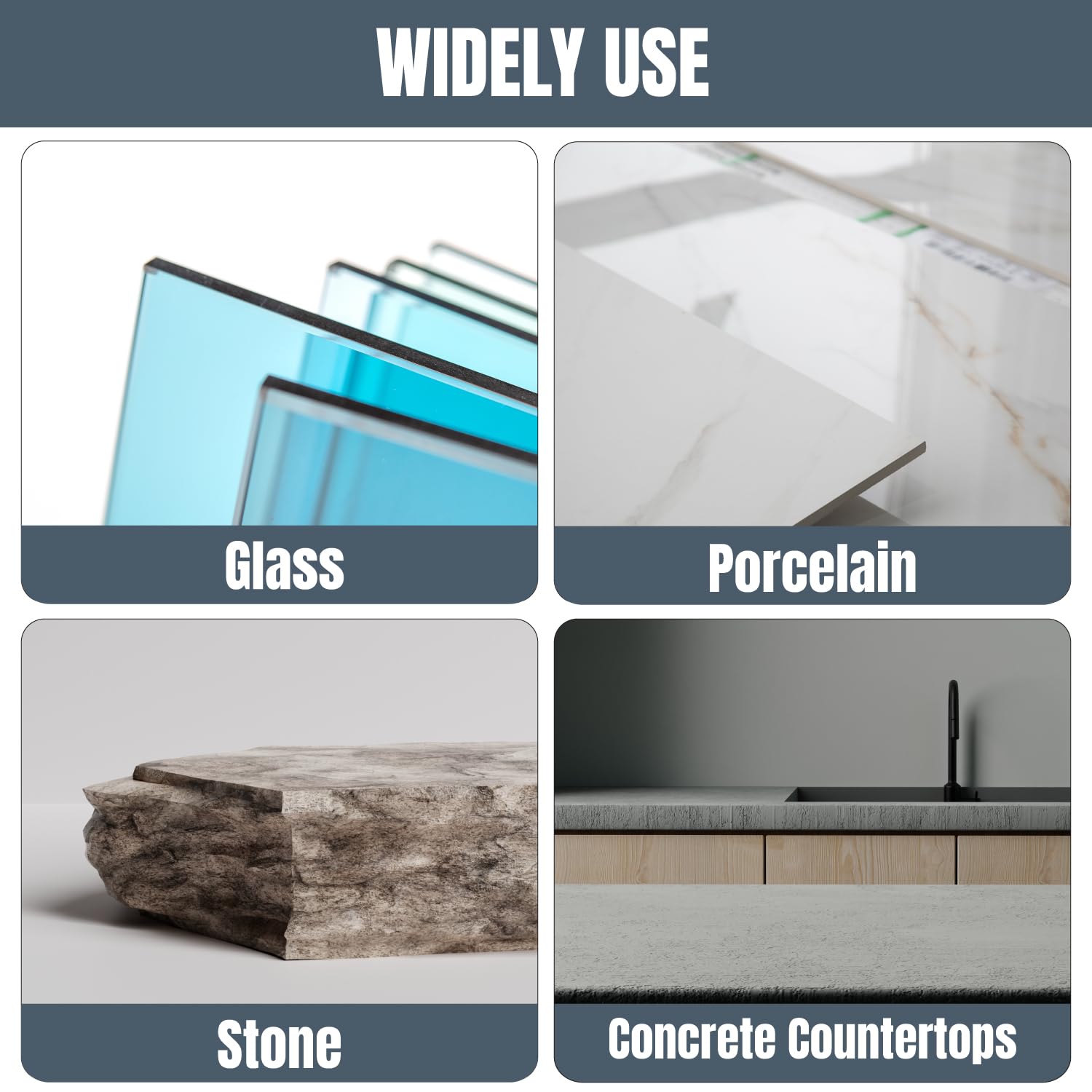 Tampon De Polissage En Diamant Egofix Lot De 4 Tampons De Polissage à La Main En Diamant Pour Meulage De Carreaux De Céramique, Verre, Blocs De Ponçage 60#, 100#, 200#, 400 Cale