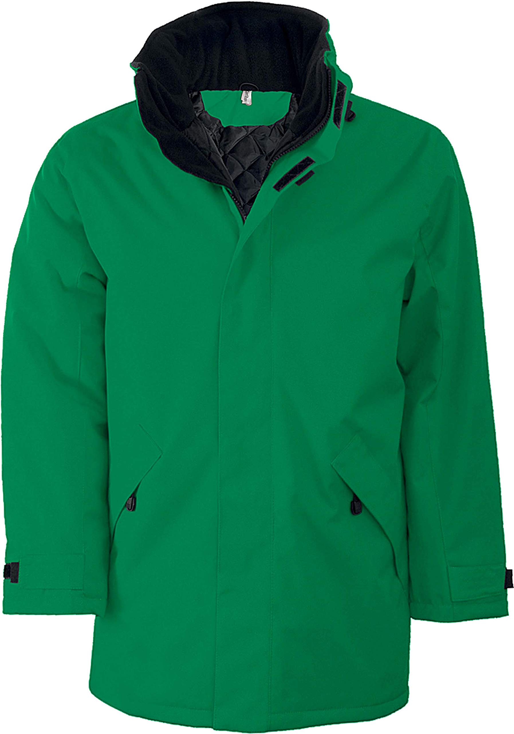 Kariban Quilted Parka - Kelly Green, XL, Men