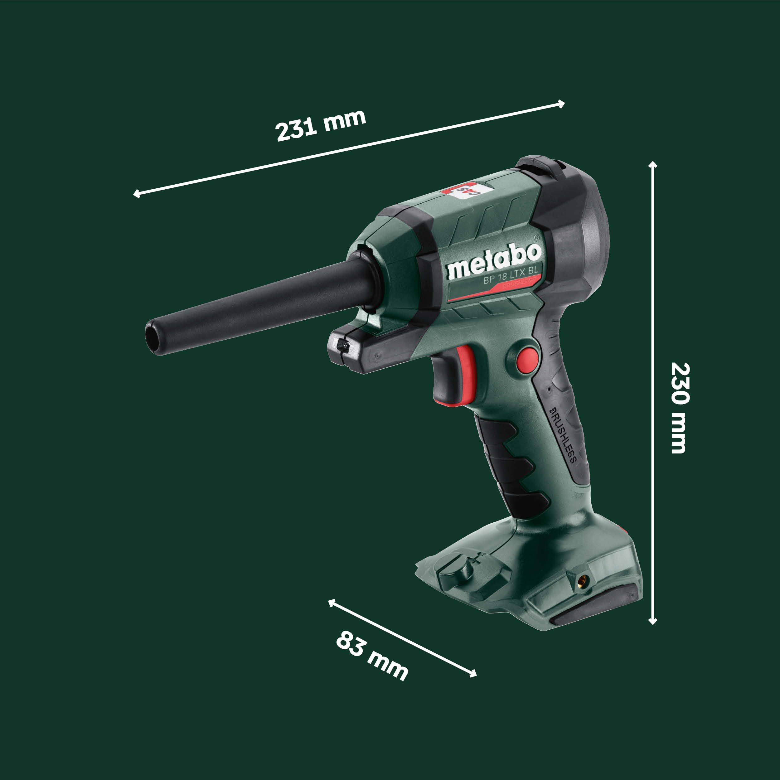 metabo Akku-Blaspistole BP 18 LTX BL, 18V Brushless Gebläse & Luftpumpe