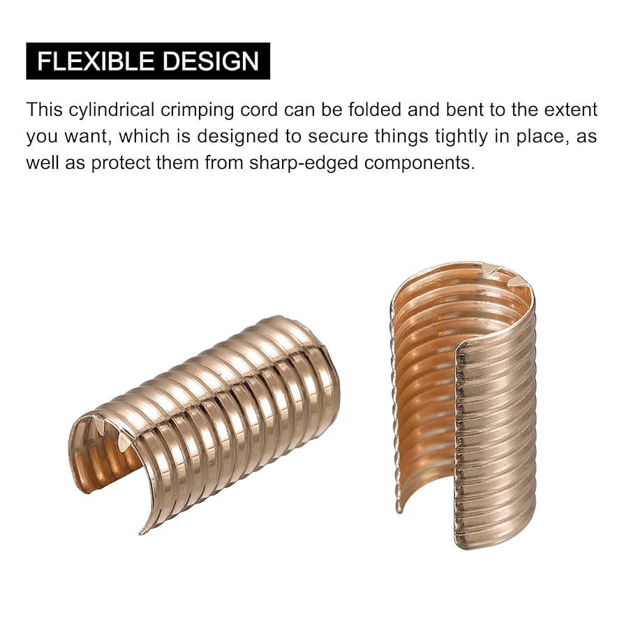 レザーロープクランプ 円筒形 圧着電線 圧着 折り畳み可能 50個 レザーロープクランプ 円筒形 圧着電線 圧着 折り畳み可能 50個