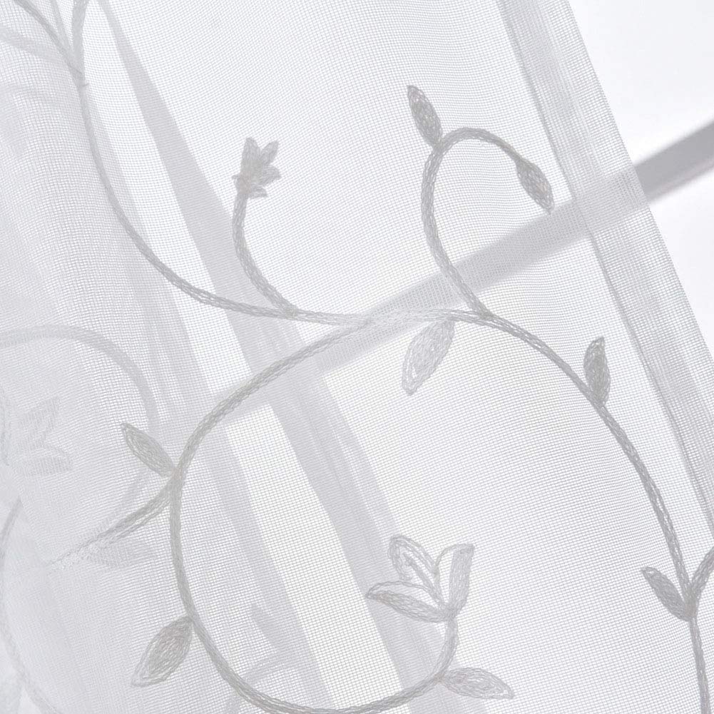 Tenda a Pacchetto in Voile con Passanti Tende in Tulle monocromatiche Trasparenti Tenda Romana in Stile Semplice per Cucina, Bagno e Balcone 1 Pezzo,Bianco,117 * 160 cm