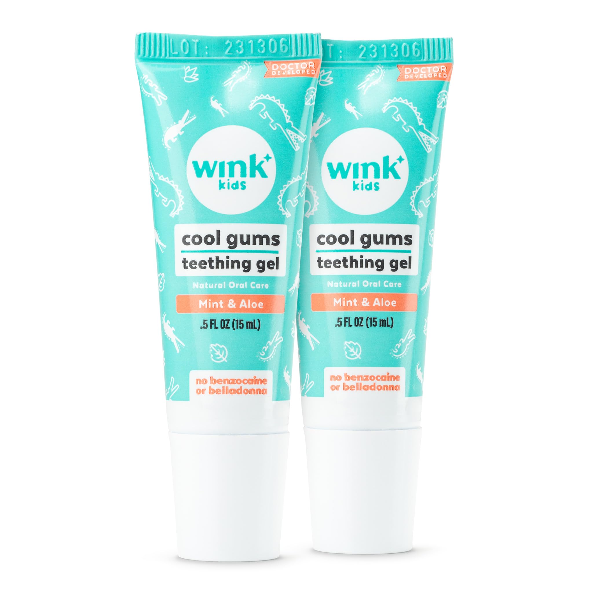 wink well baby teething relief for infants and kids cooling soothing natural gel for sore gums and other teething discomfort may be used as a toddler training toothpaste twin pack 15 ml each