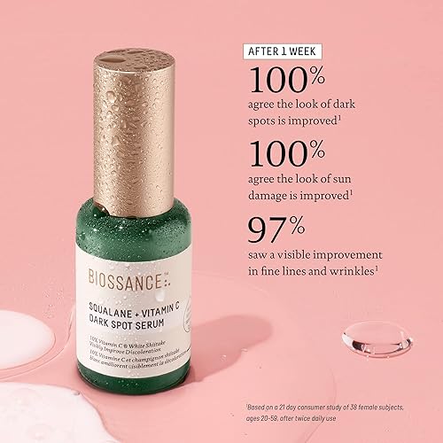 Miniatura 4 de Biossance Suero de escualano  vitamina C para manchas oscuras Suero potente y ligero con 10 de vitamina C para iluminar la piel desvanecer las