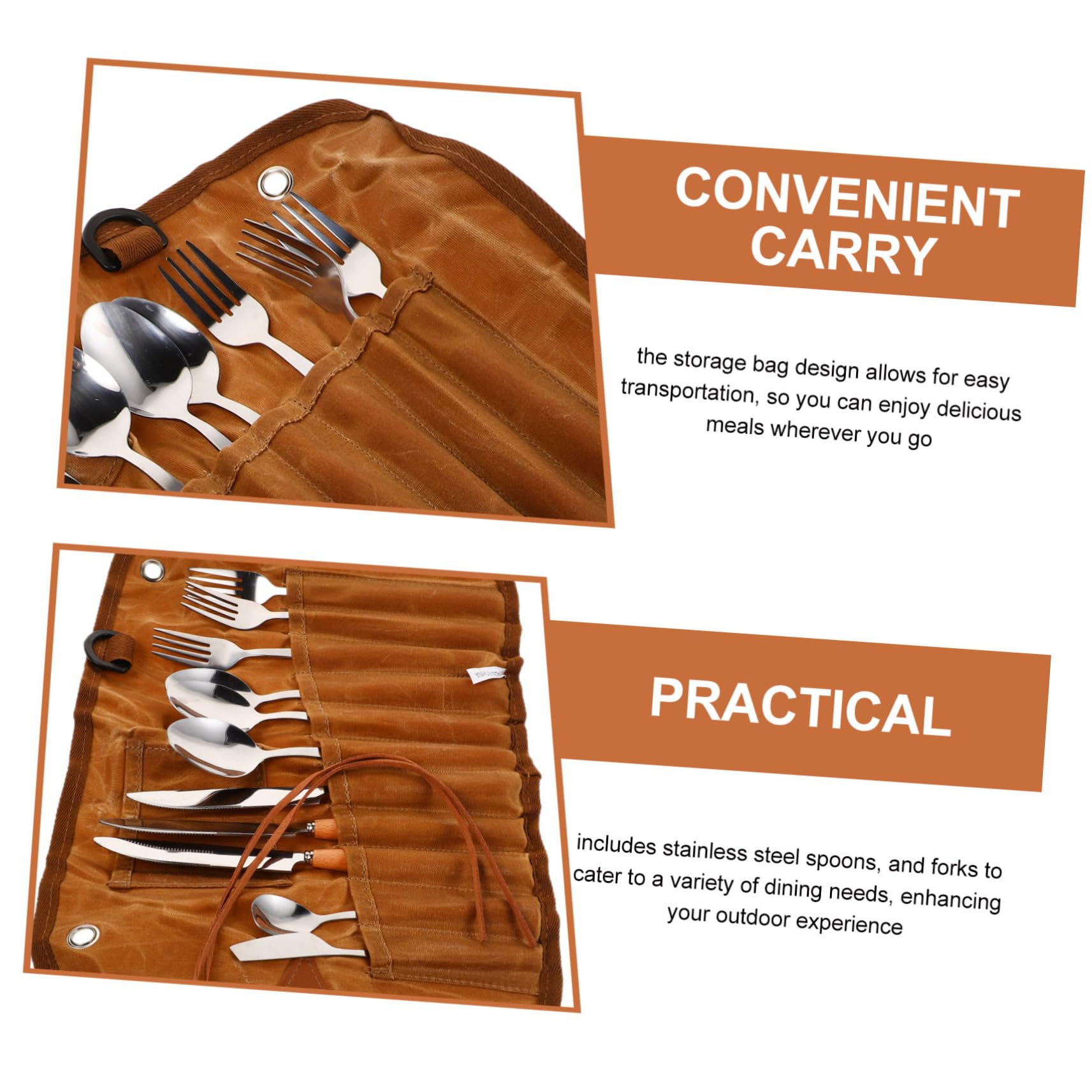YARNOW Cubiertos Camping Kit Utensilios Portátiles Vajilla Acampada Accesorio