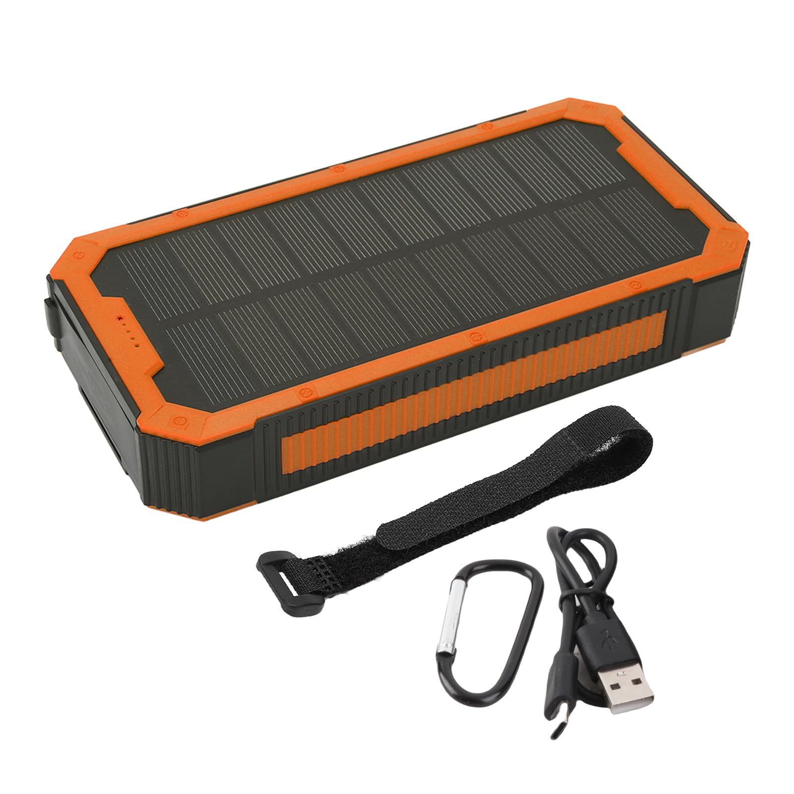 Solar Power Bank 36800mAh para Escalar, Cargador Portátil con Cargadores Solares de 36 Ledes con Carga Inalámbrica, Carga Rápida, 6 Puertos USB, Tipo C, para Actividades Al