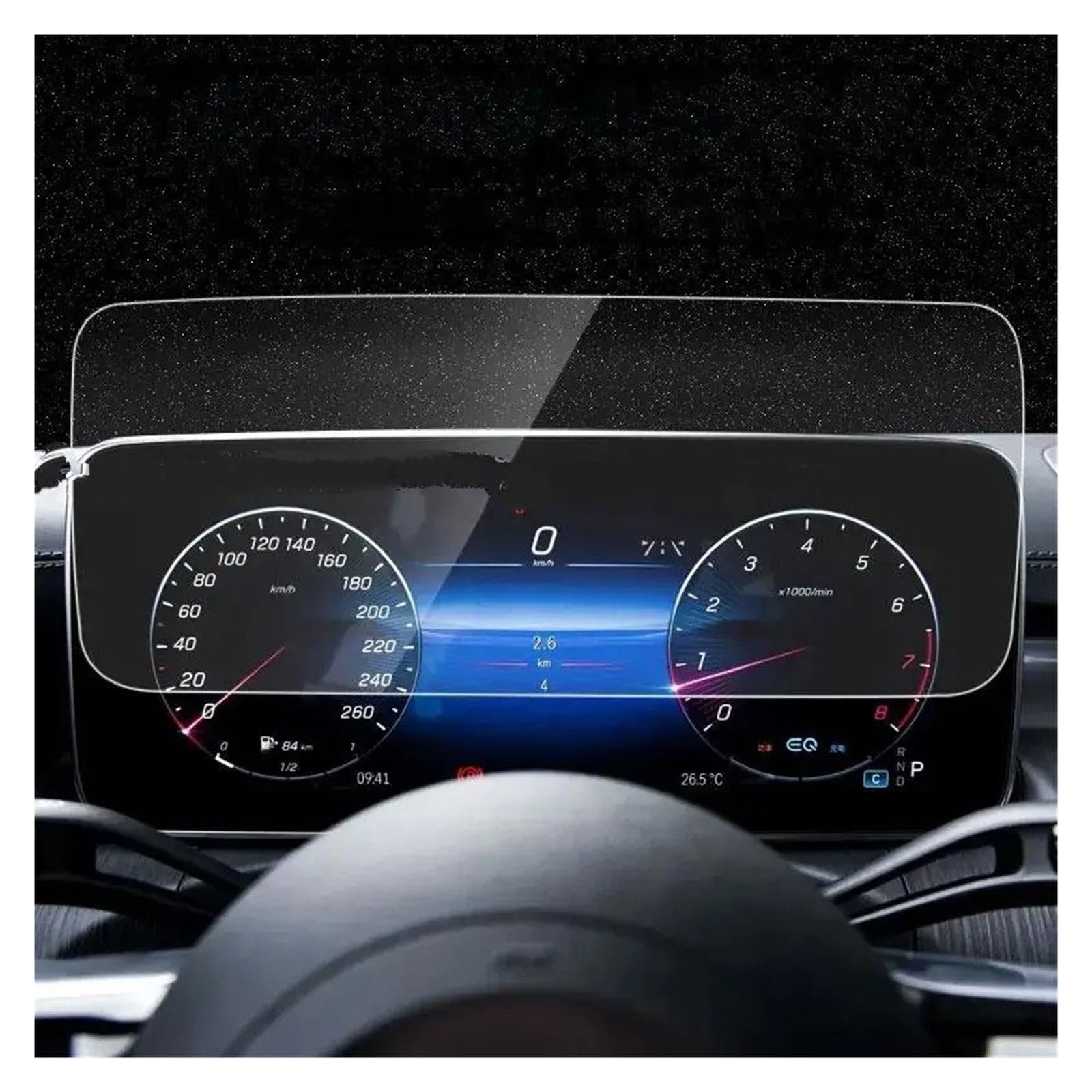 per Mercedes-Benz EQE 500 EQE 350 2023 Pellicola Protettiva in Vetro temperato per Schermo Auto navigatore GPS e Quadro Strumenti LCD Protezione per Schermo di Navigazione Auto