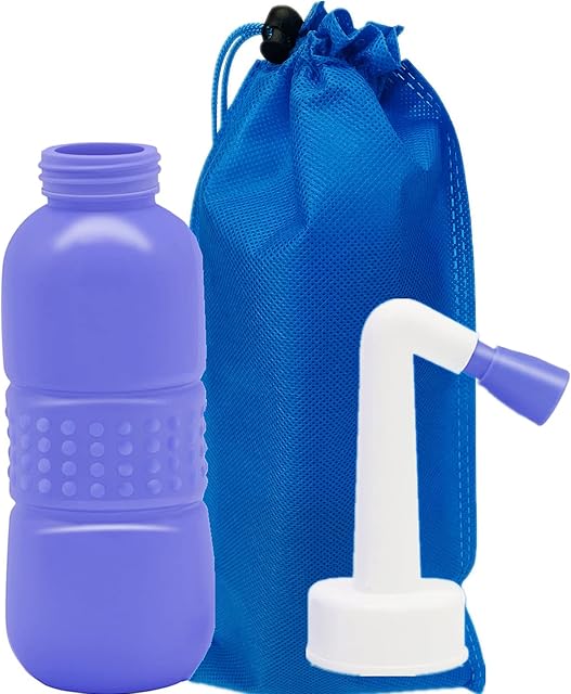Portable Bidet Spray Handheld,Personal Bidet Sprayer for Kids Ass Washing,Personal Hygiene Bathroom Aid Pregnant Women Cleansing, Postpartum Clean with 450ML Water Capacity and Angled Nozzle