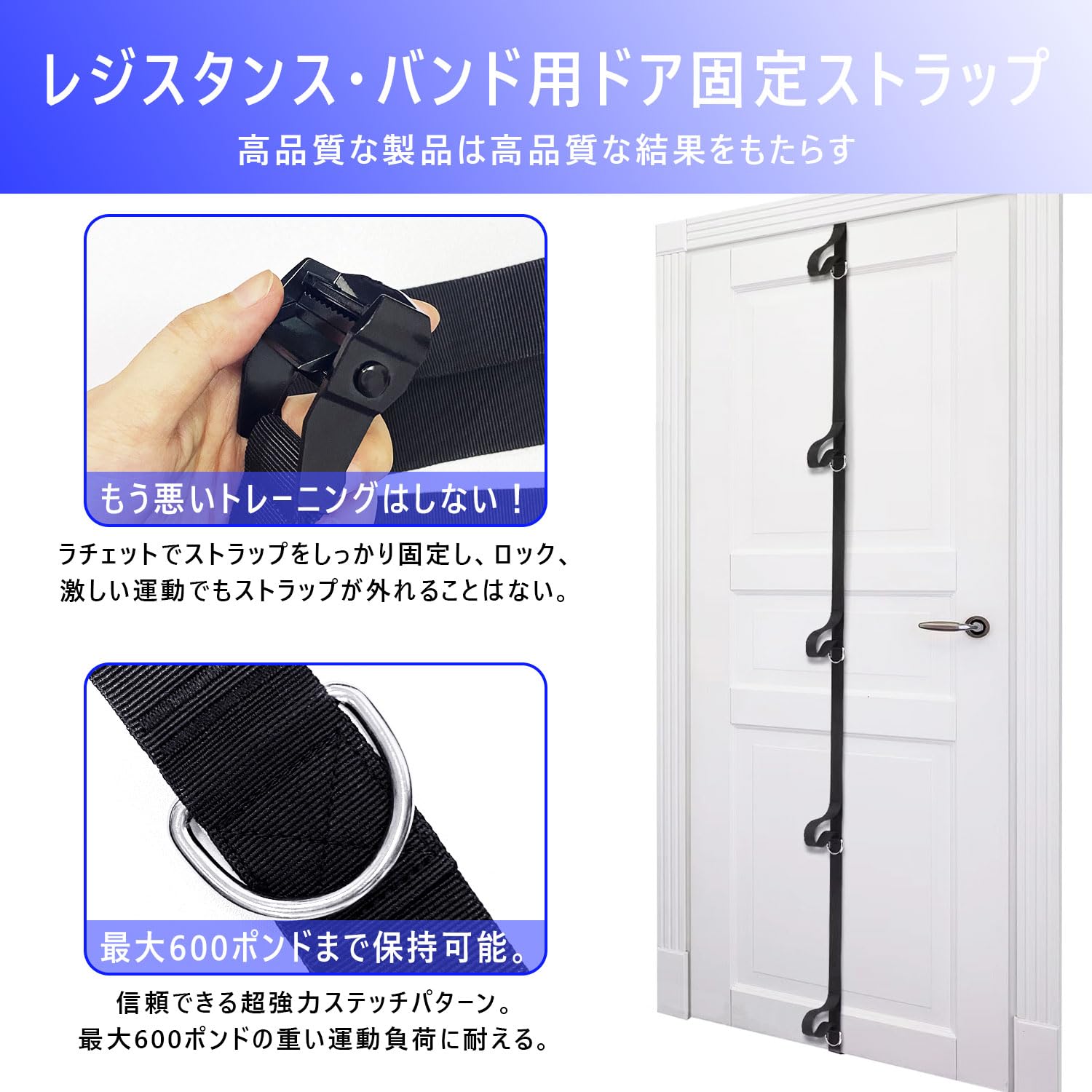 Amazon.co.jp: ドアアンカーストラップ レジスタンスバンド用 耐久省