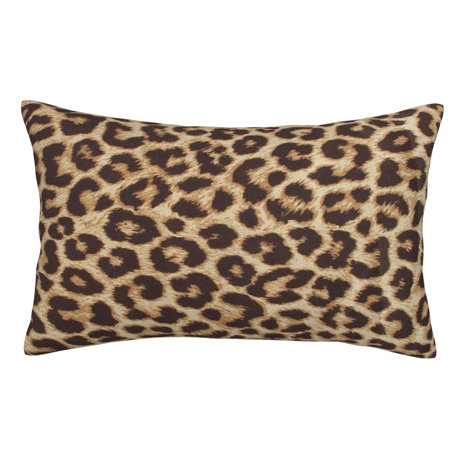 WKSGDSG Soft Plush Pillow Cover For Sofa & Bed, Leopard, Standard Furry Throw Pillow Case 50x75 cm, Decorative Cushion Cover For Bedroom Living Room Decor, Hidden Zipper Pillowcases For All Seasons
