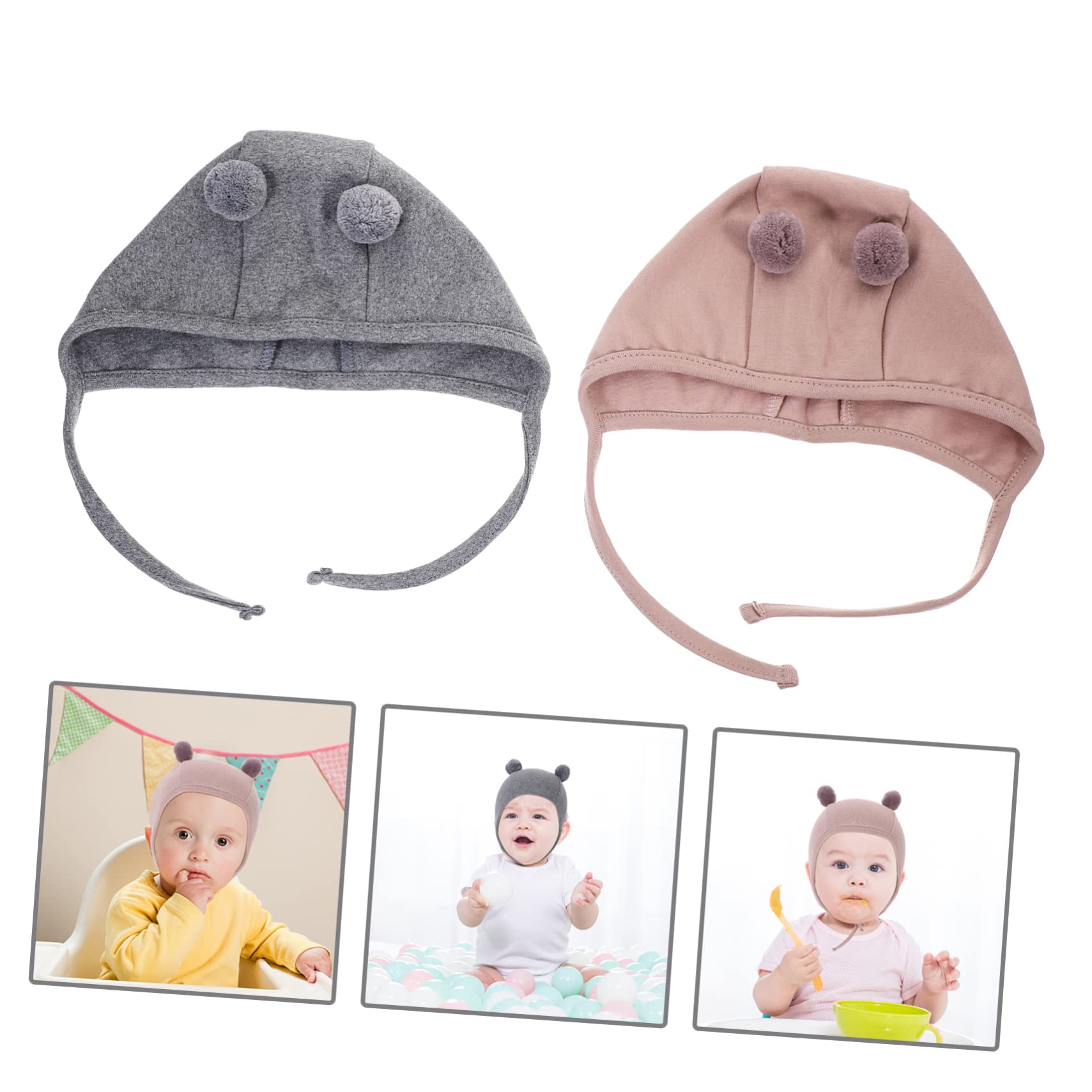 10 Stück Baby-Mütze, Babywolle, dünner Abschnitt, Baumwollkappe/78 (wie abgebildet, 5 Stück, 16,5 x 13,5 cm, 5 Stück)