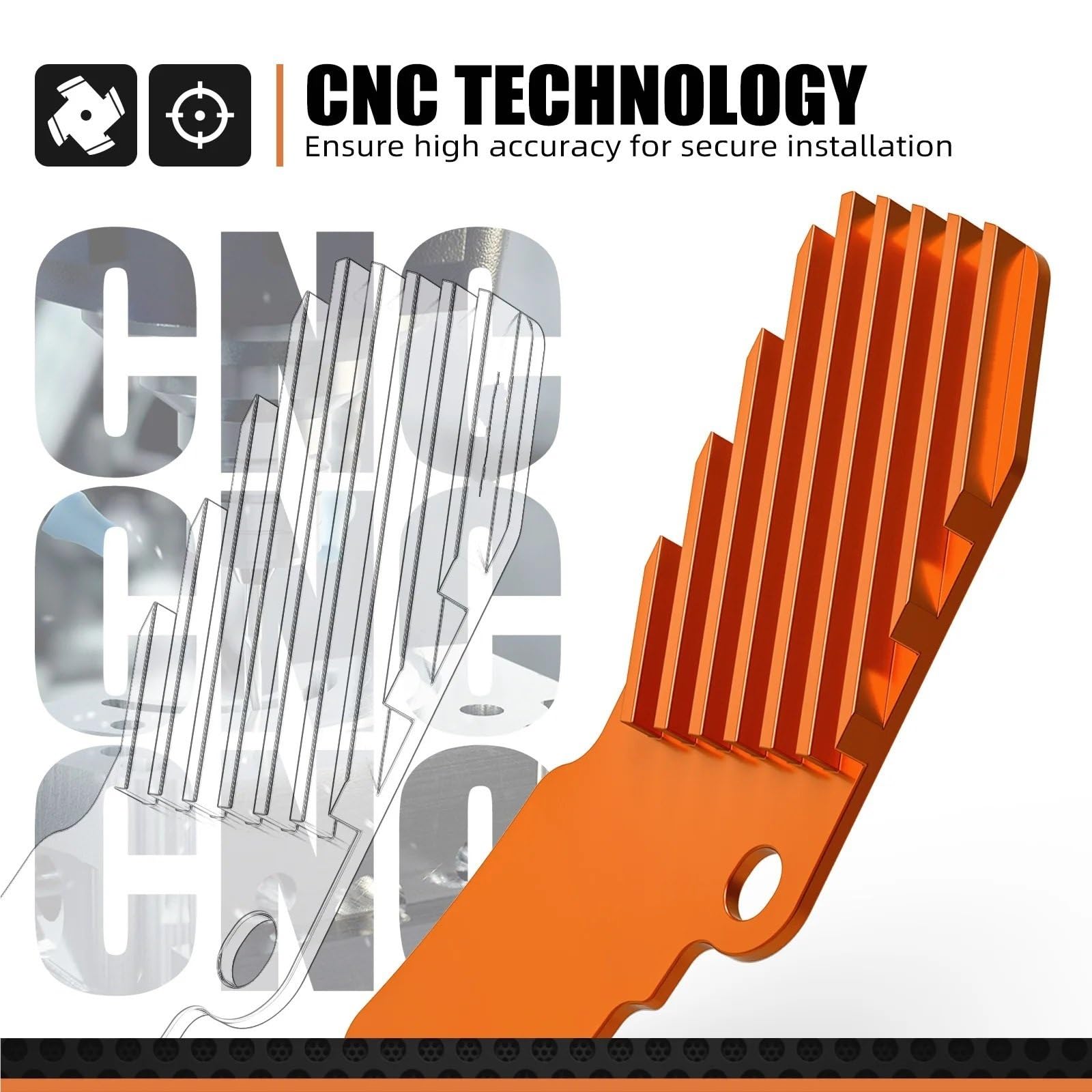 Protezione Disco Freno Adatto per KT-M EXC 300 EXC 250 EXCF 350 SX 125 SXF 250 SXF 450 XCW 300 XC XCF 2008-2023 Dissipatore di Calore del Freno Posteriore(Orange)