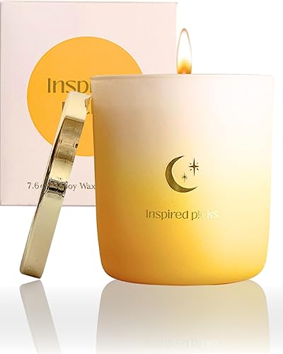 Miniatura 10 de Regalos para mujeres y hombres, tarro de cera de soja perfumada de lujo, aromaterapia, 8.8 onzas de larga duración, alivio de la ansiedad, quemadura