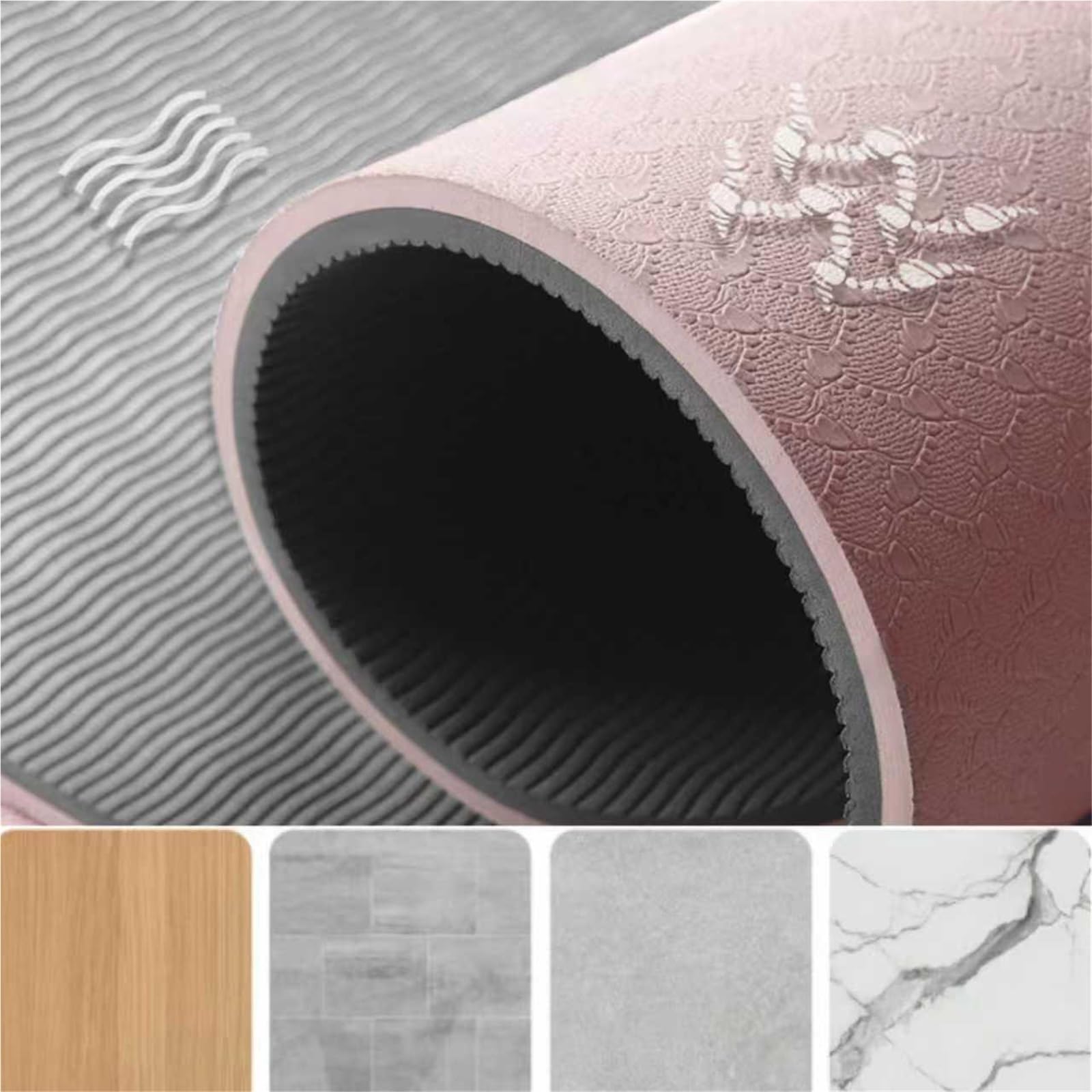 Esterilla de Yoga Multifuncional Esterilla Pilates Ligera Antideslizante Esterilla Fitness TermopláStico for Casa Gimnasio Estiramientos Hombre/Mujer Interior Exterior