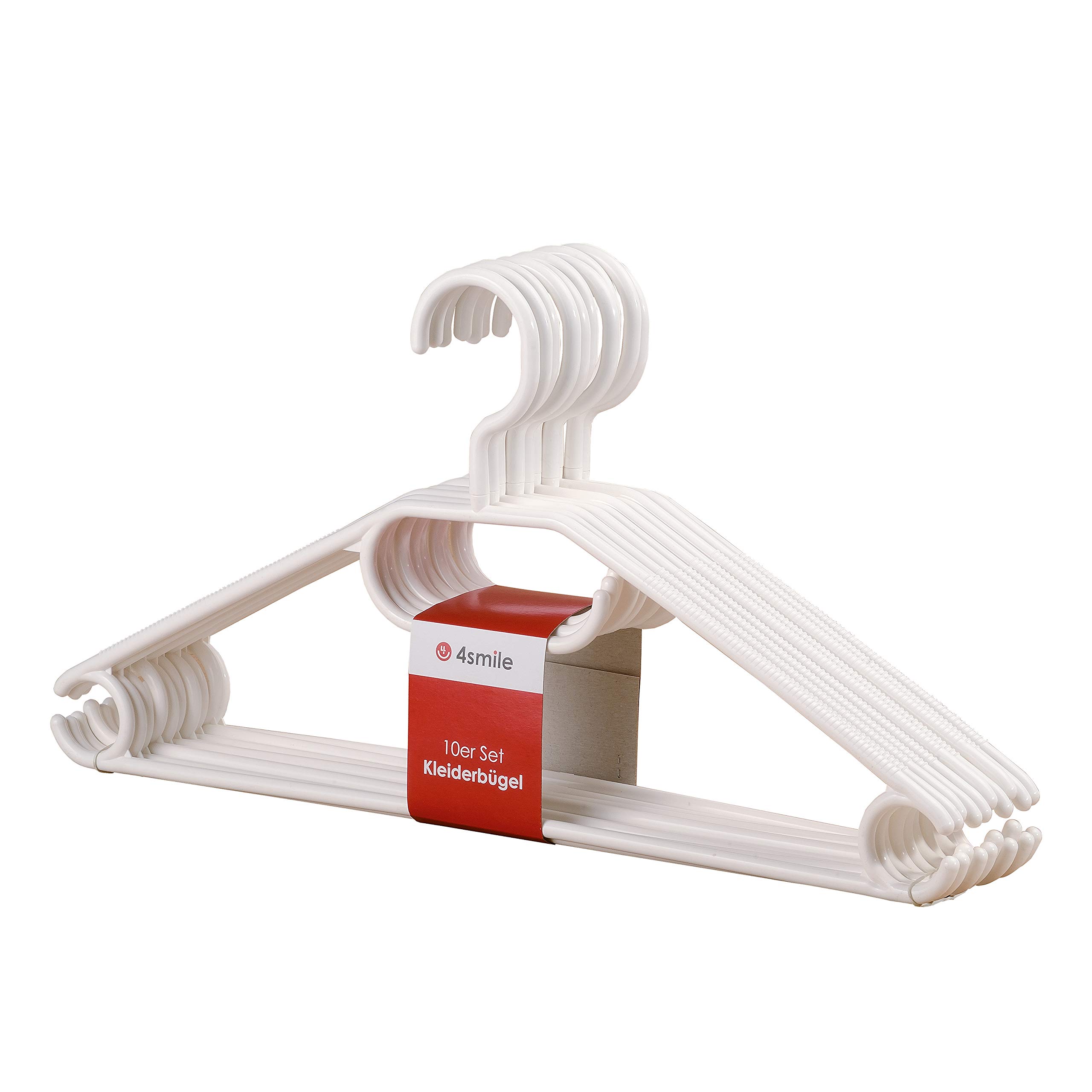 20x Kleiderbügel KleBü Von 4smile.shop – Made In Germany, Robuste Kunststoffbügel Mit Anti-Rutsch