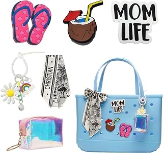 Rubber Beach Bag Accessories Charms for Women Rubber Totes Inserts Charms Decoration for Bogg Bag Accessories