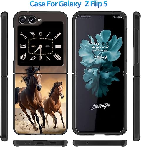 Miniatura 2 de Funda para Samsung Galaxy Z Flip 5 5G, Galaxy Z Flip 5, PC duro a prueba de golpes, plegable, duradera, resistente a los arañazos, para Samsung Z