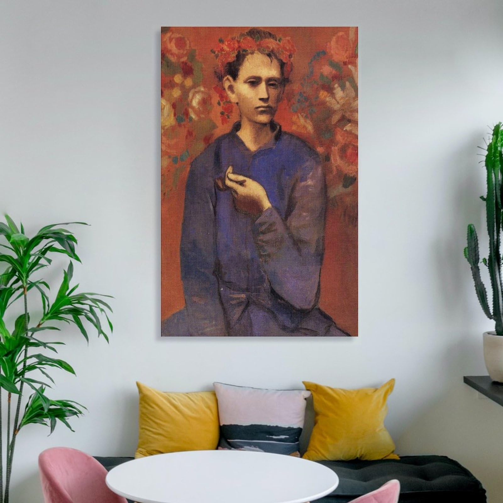 Amazon.co.jp: パブロ・ピカソパイプを持つ少年絵画 インテリア アート