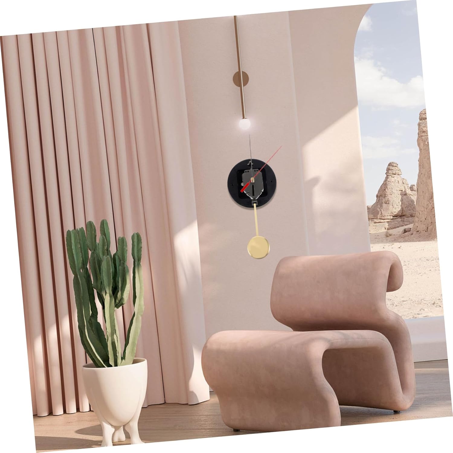 Mikikit 5sets Clock Mechanism Replacement Parts for Clock Movement and Hands Kit