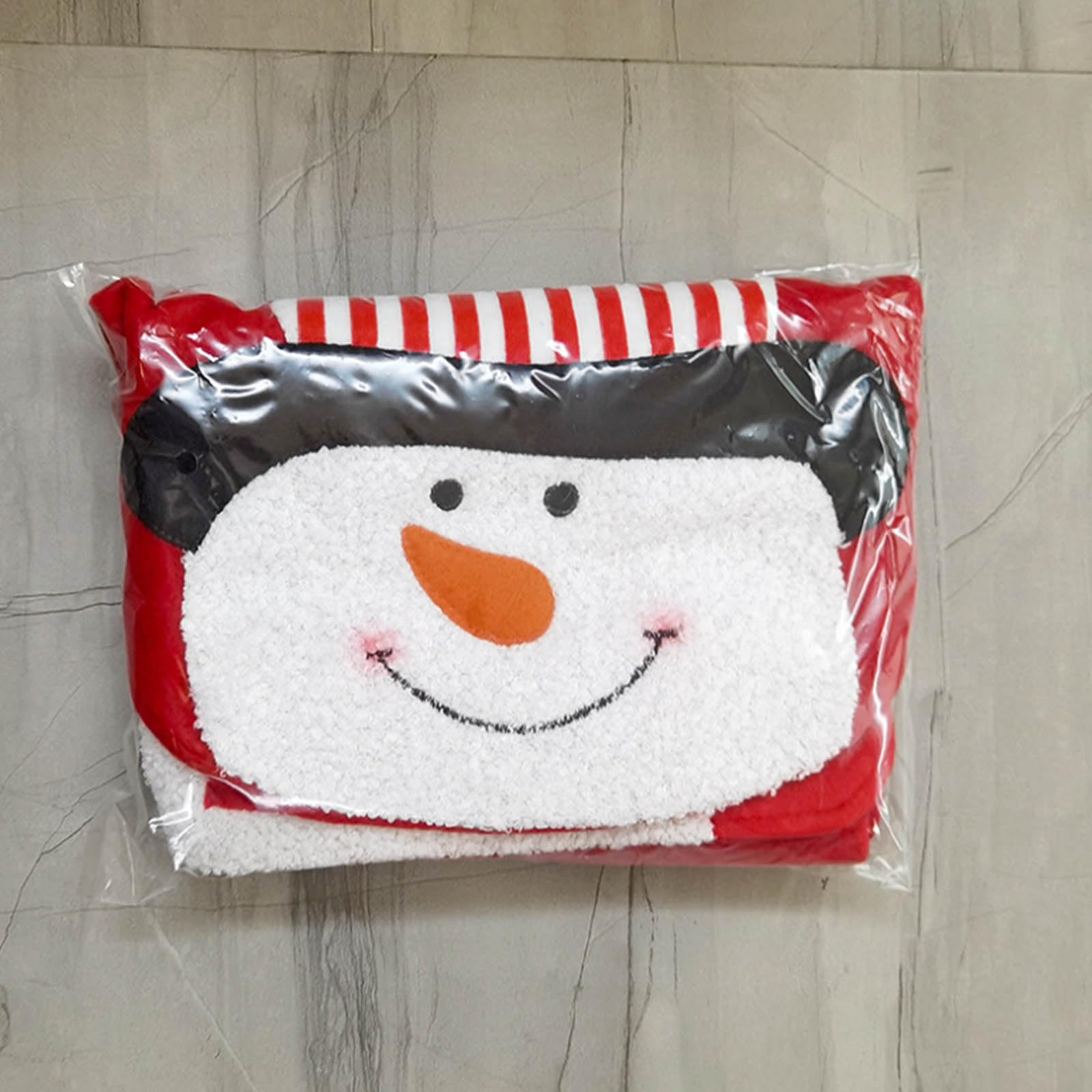 Set Bagno Natalizio Pupazzo Di Neve, 3 Pezzi: Copriwater, Copri Cisterna E Tappeto, In Flanella Morbida Antiscivolo, Blu E Bianco