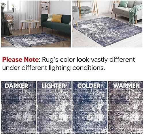 Miniatura 6 de Keen Home Design - Tapetes sin desprendimiento, abstractos, para cocina, sala de estar, dormitorio, comedor, o entrada. Tamaño 2 pies y 8 pulgadas x