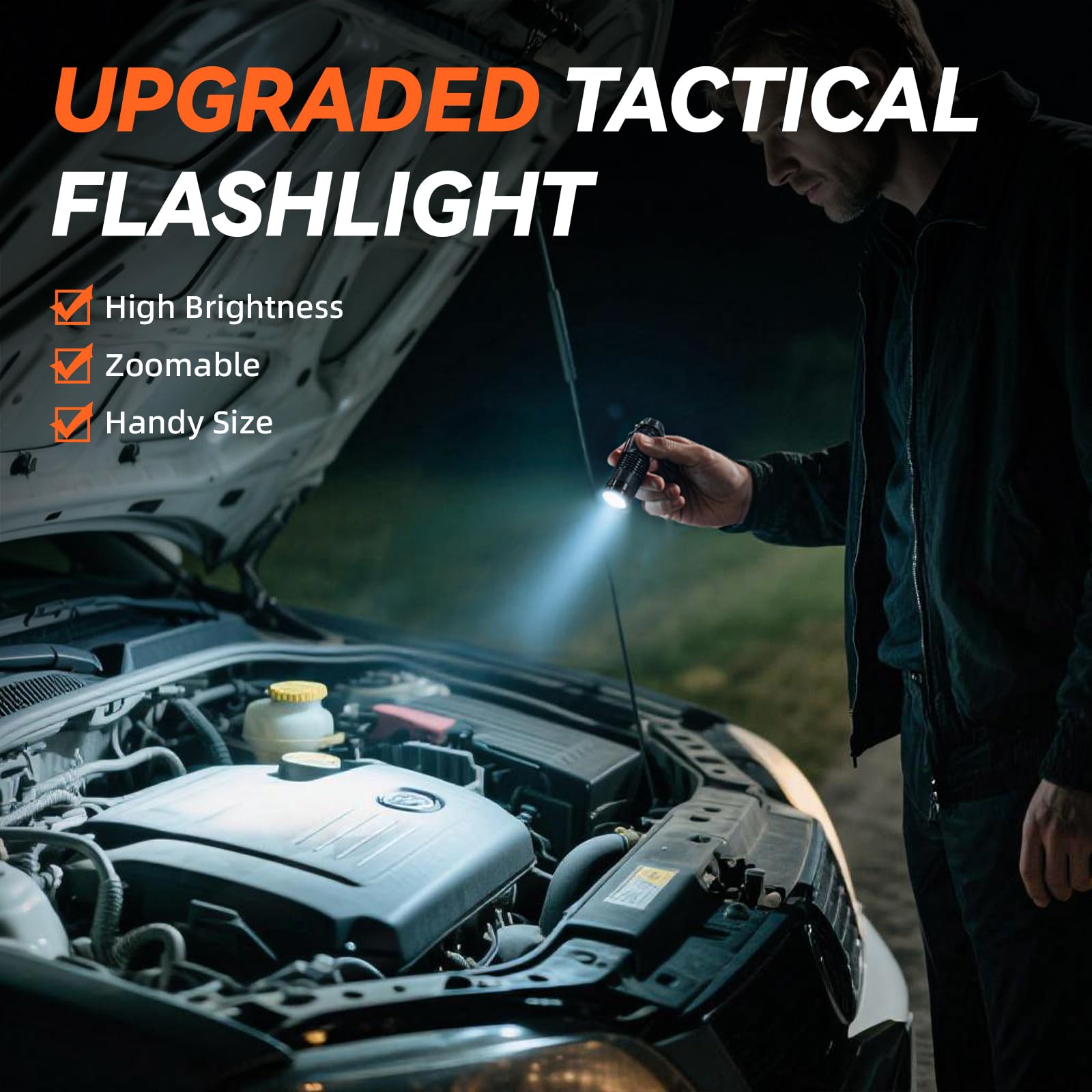 Jump Starter with Air Compressor, VCANENERGY Roadside Emergency Car Kit with 12V Portable Battery Jump Starter & Tire Inflator for Cars, Trucks, SUVs-Car Emergency Kit for Women, Men, Teen