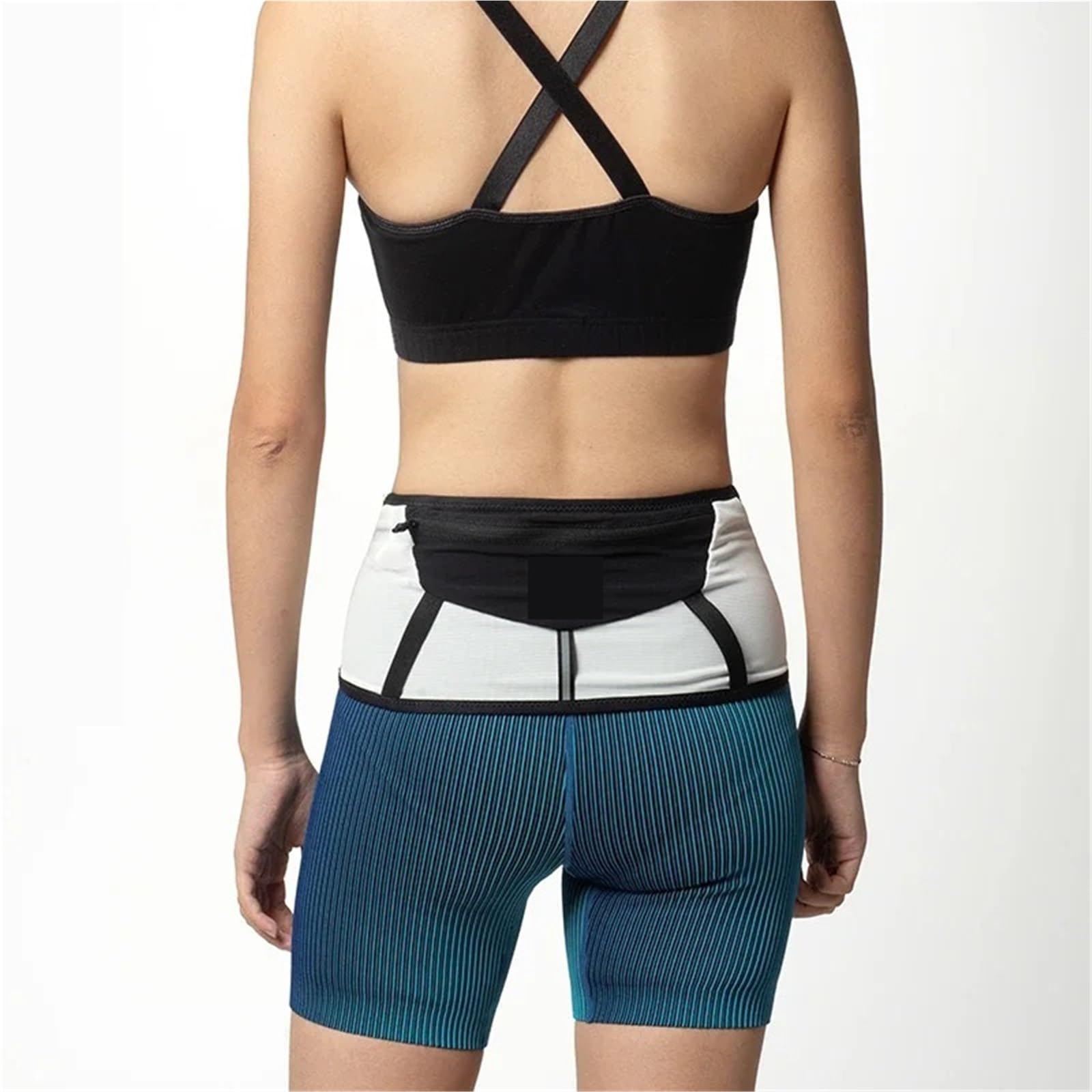 Riñonera Deportiva elástica for Correr, Paquete Divertido, cinturón con número de Carrera maratón, Bolsillo for montañismo para Trotar(M)