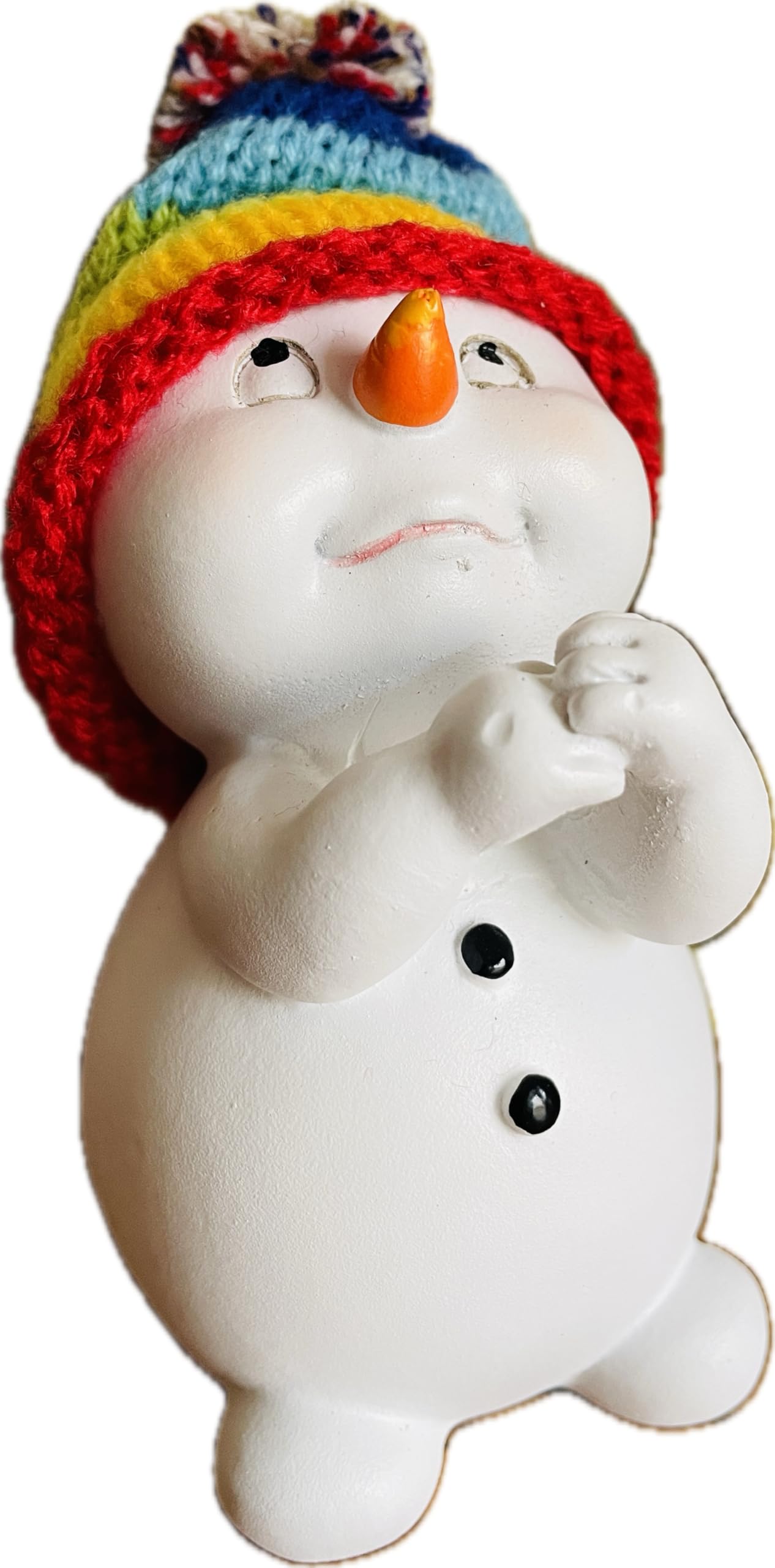 Khevga 4 Figurines Bonhomme De Neige Noël - Décoration Festive 6x6x11 Cm