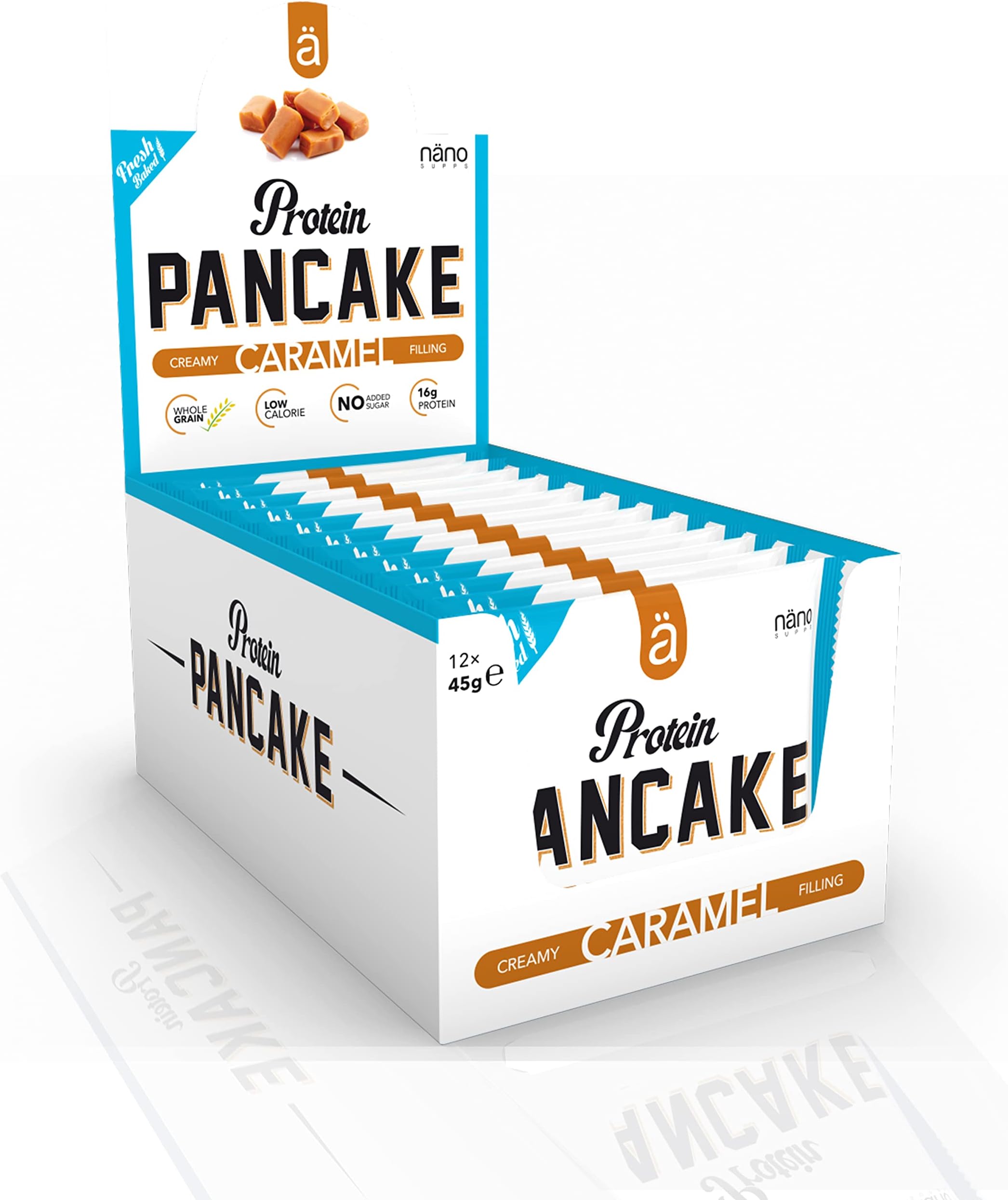 Nano supps Protein Pancake (Pack of 12 x 45 grams) (Caramel)
