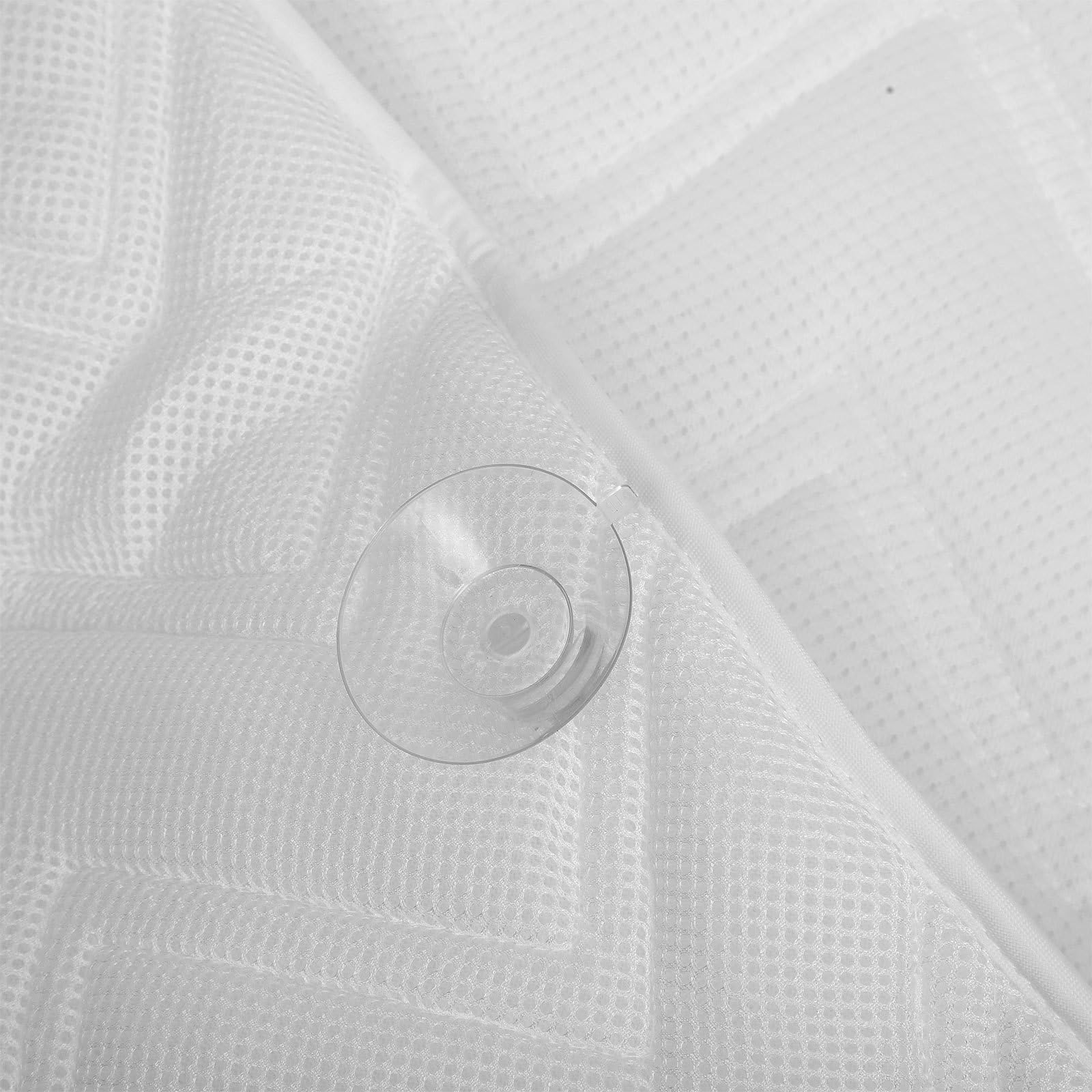 DOITOOL Almohadilla para Bañera de Poliéster Blanco Antideslizante Ventosas Fácil de Instalar para Baño y SPA Cómodo y Seguro