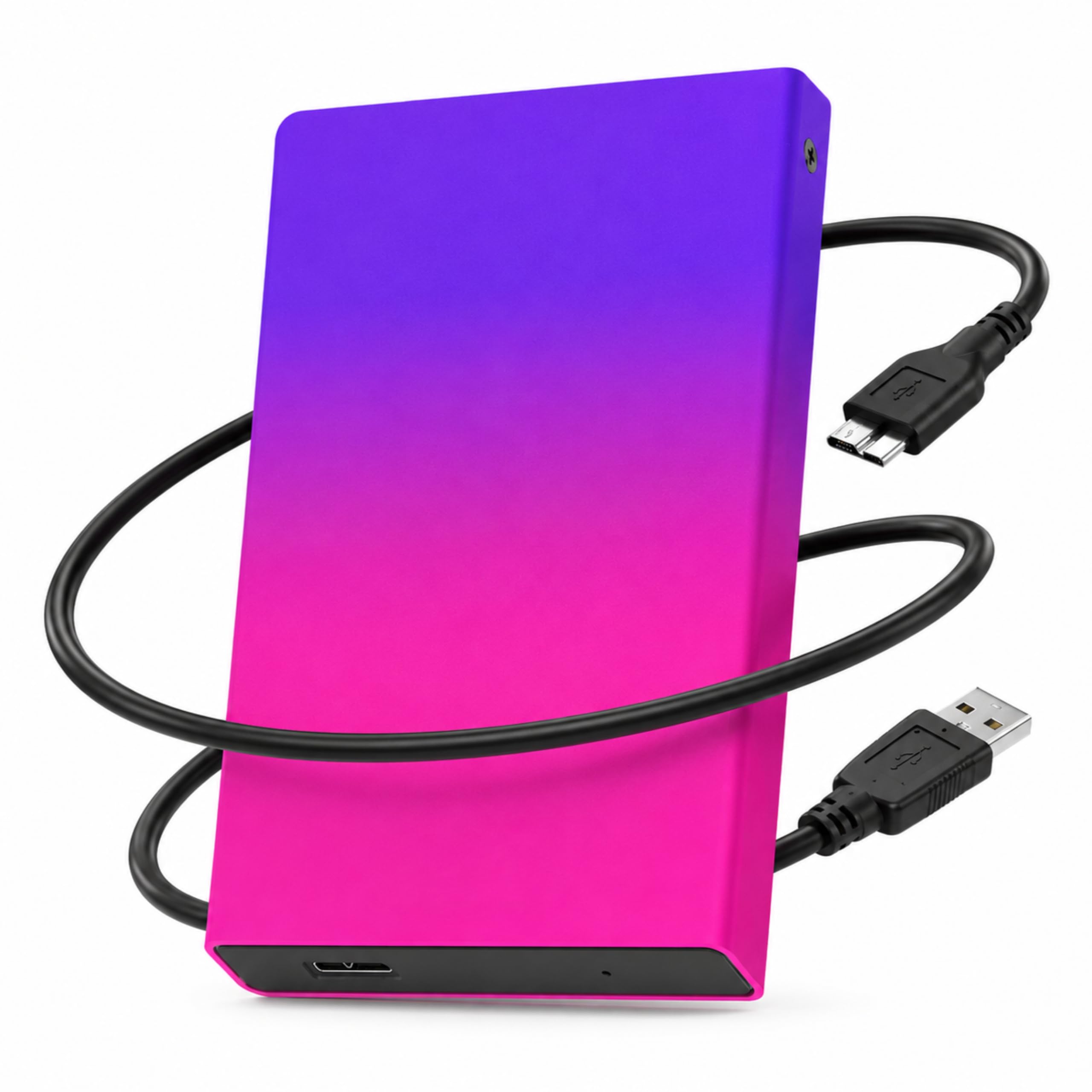 Disco rígido externo portátil de 1 TB, HDD ultrafino USB 3.0 de 6 cm | Armazenamento Plug