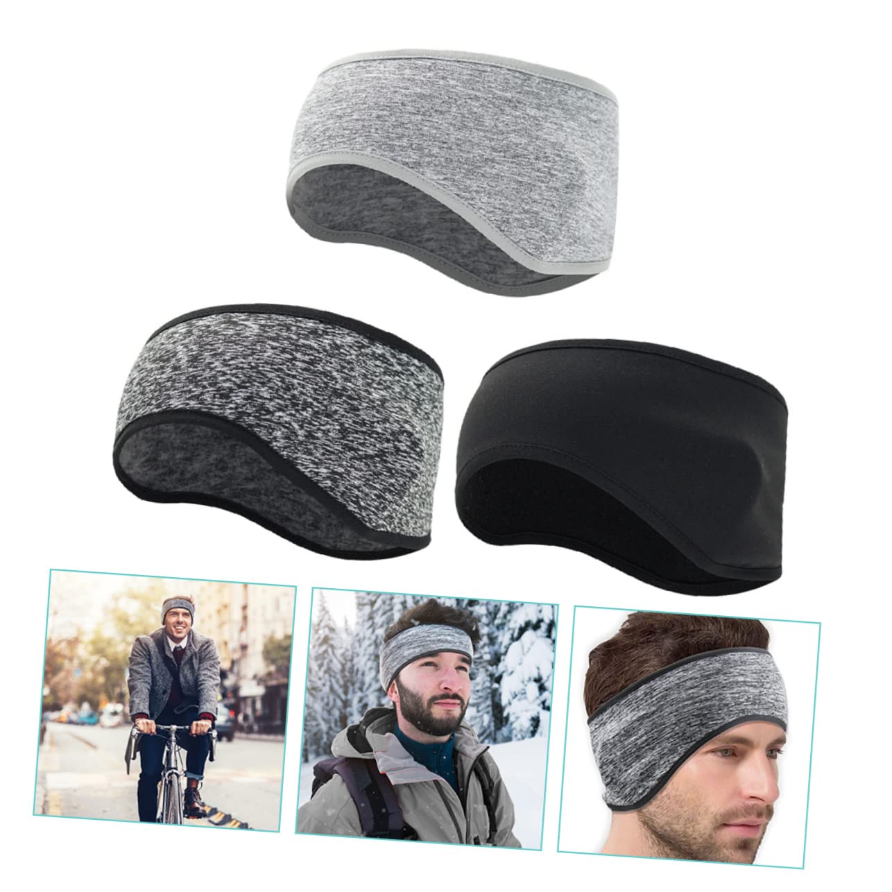 Sosoport Fascia Da Corsa Sportiva Calde Fasce Invernali Copriorecchie Invernali Fascia Invernale Fascia Per Esterni Fascia Per Il Ciclismo Tessuto in Pile