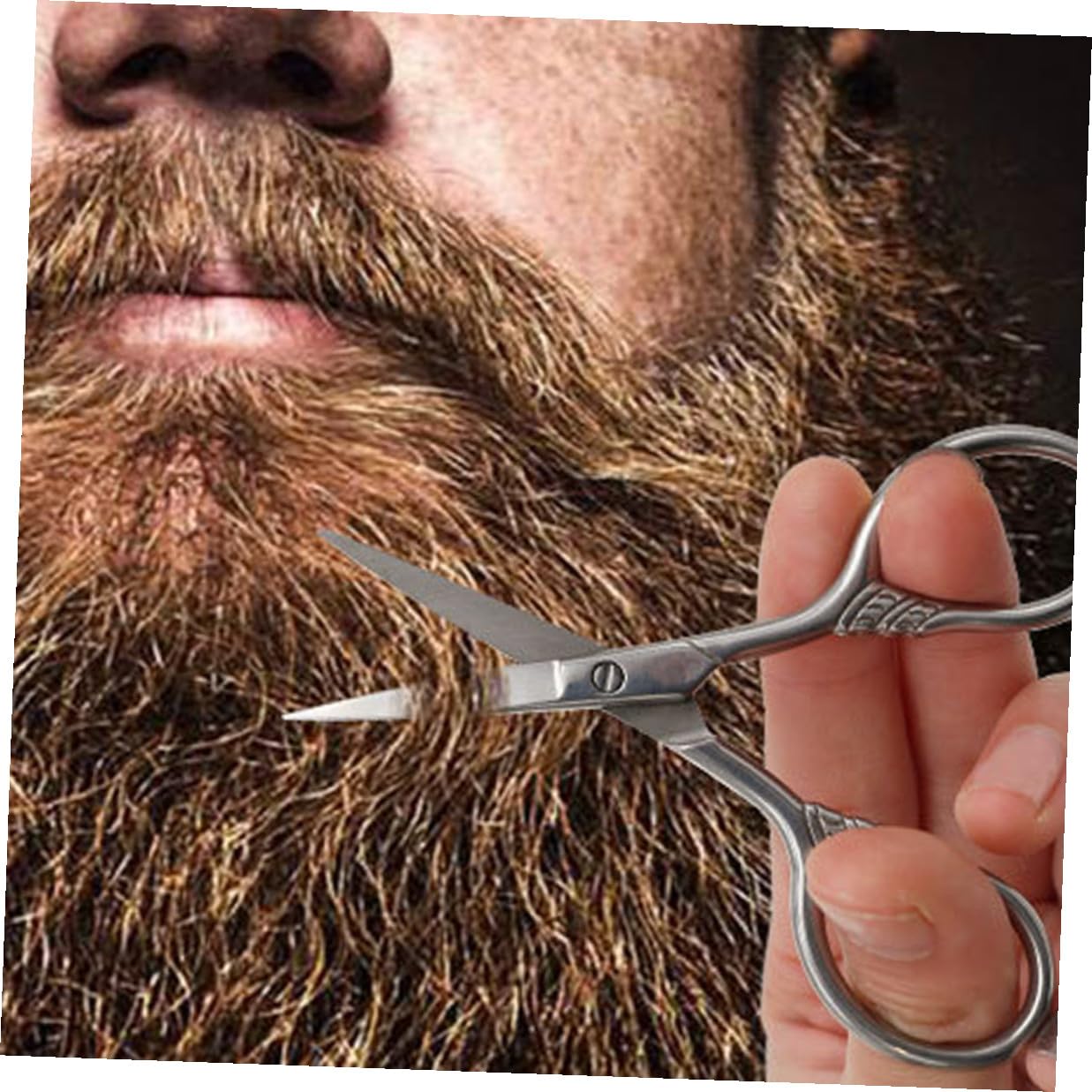 Zerodeko Men's Beard Grooming Beard Care Accessories Styling Scissors Convenient Cloth Bag Shaving Mustache Trimming
