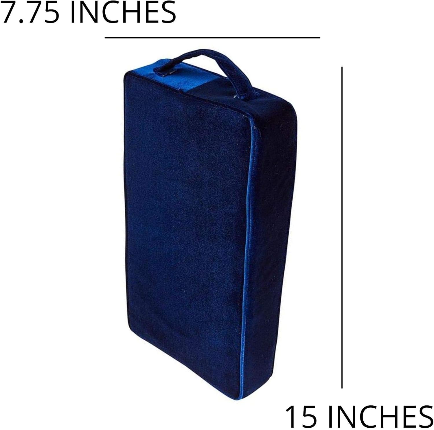 Needzo Soft Navy Blue Personal Foam Prayer Kneeler, Easy to Carry Kneeling Pad, Extra Thick, 15 x 7.75 Inches