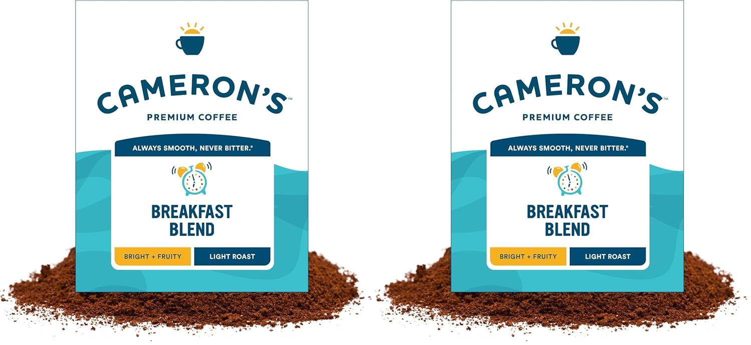 Cameron's Coffee Roasted Ground Coffee Bag, Breakfast Blend, 64 Ounce, (Pack of 2)