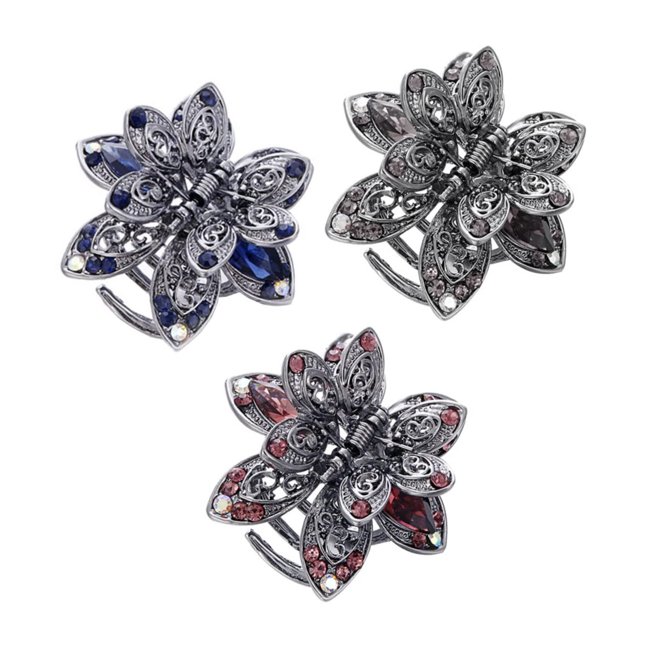 clips de mandíbula de cristal garra de pelo para mujer pasadores de pelo tiara pinzas de cabello pinza para el pelo europeo y americano clip de garra agarre horquilla