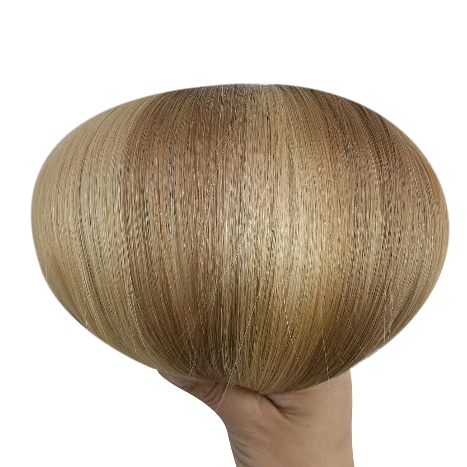 Full Shine Virgin Injection Tape in Hair Extensions 5Pcs Color 3 Brown Fading to 8 Ash Brown And 22 Blonde 14 Inch Seamless Intact Tape in Hair Remy Tape in Human Hair 10 Gram Natural Straight Hair thumbnail