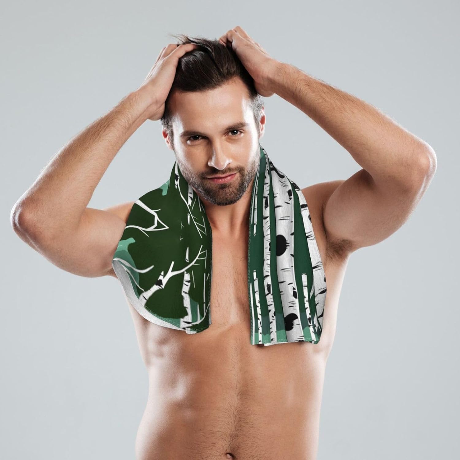 Birch Trees Print Hand Towels for Kitchen, Decorative Bathroom Towels Decor Farmhouse Cute for Men Women Gifts