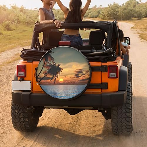 Vista 102 de Foruidea Cubierta de neumático de repuesto con estampado de huellas de perro y gato, a prueba de polvo, para remolque, RV, SUV y muchos vehículos