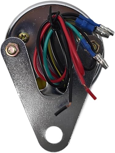 Miniatura 7 de DKMOTORK 0042 universal motocicleta tacómetro 2.362in 12V con luz trasera LED aluminio mini negro