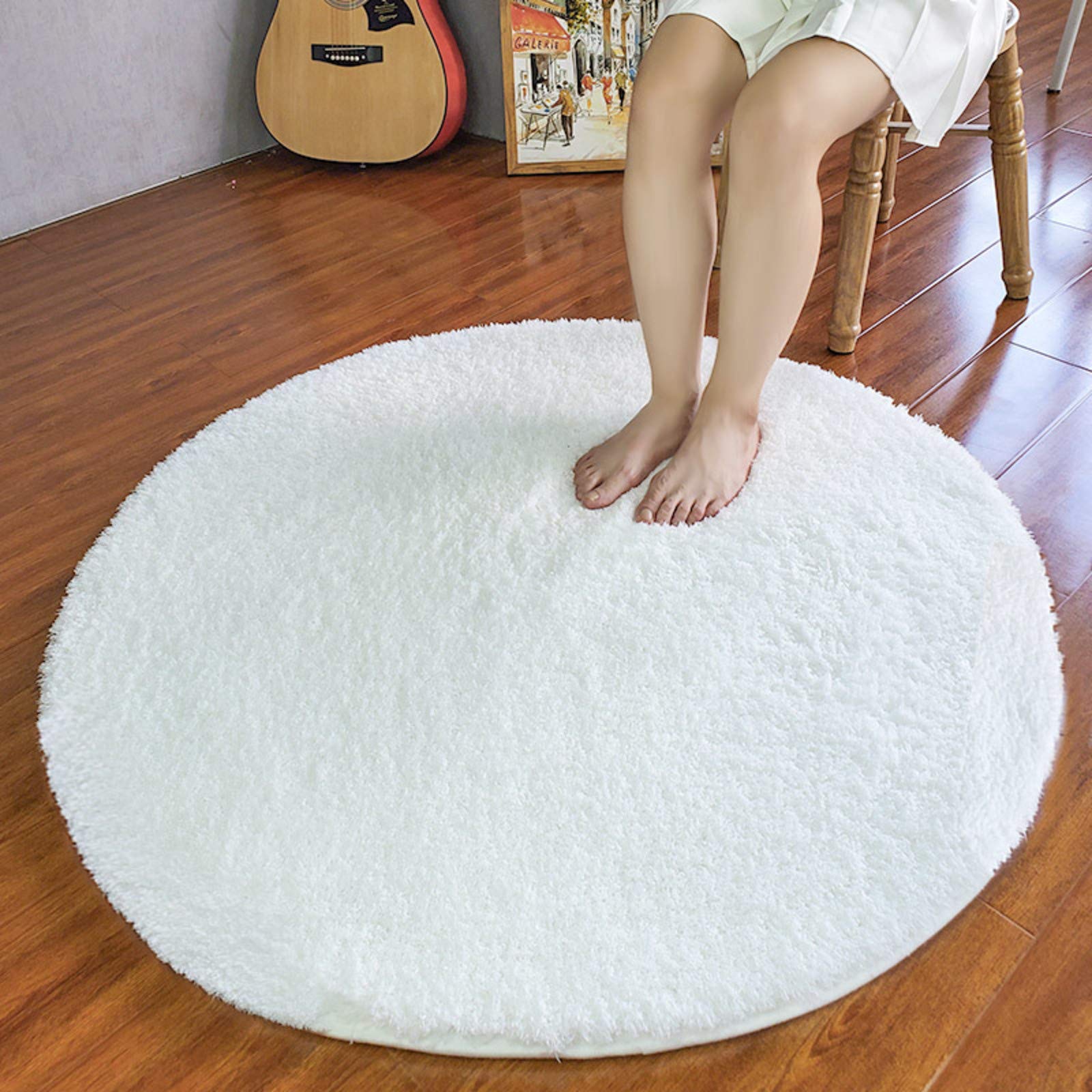 Tapis enfants salle de jeu blanc riz : créez un coin lecture douillet et antidérapant