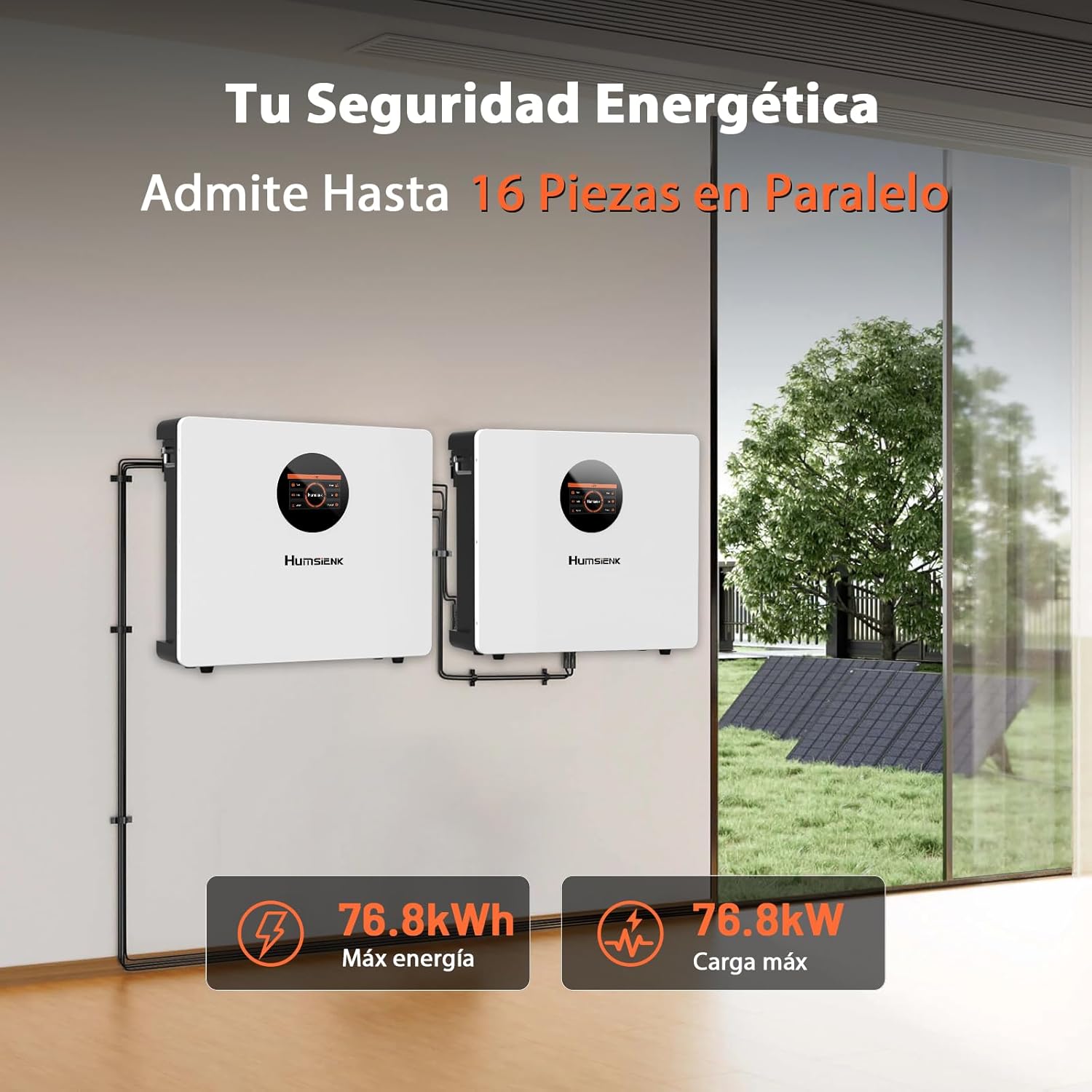 Two HumsiENK 48V Batteries Connected in Parallel for Increased Energy Storage