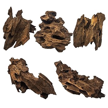 Hamiledyi Natural Driftwood for Aquarium Decor Sinkable Reptile Wood Branches Fish Tank Log Habitat Decorations Terrarium Ornament Assorted