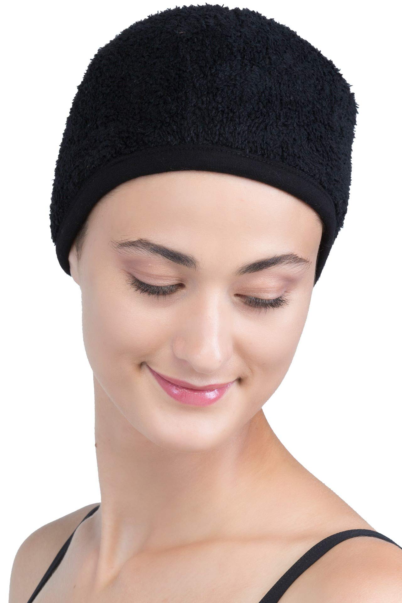 Deresina Headwear Women's Polar Fleece Black Deresina Scarf Pad, Volume For Under Scarf Or Hat (Polar Fleece Black)