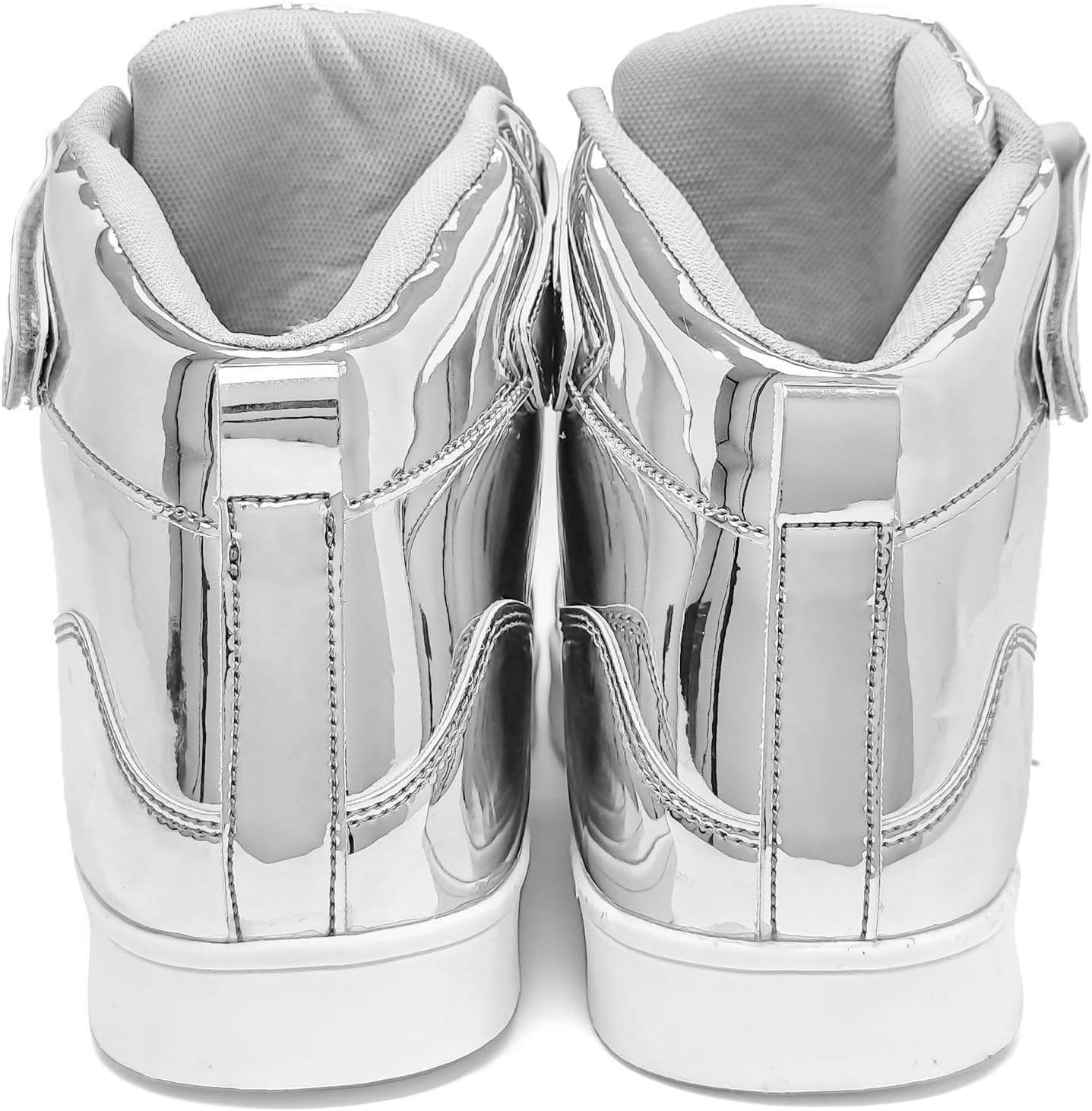 IGxx Sequins Shoes for Kids Boys Fashion Sparkle Gold Bling Shiny High Top Sneakers Girls Hook&Loop - Image 5